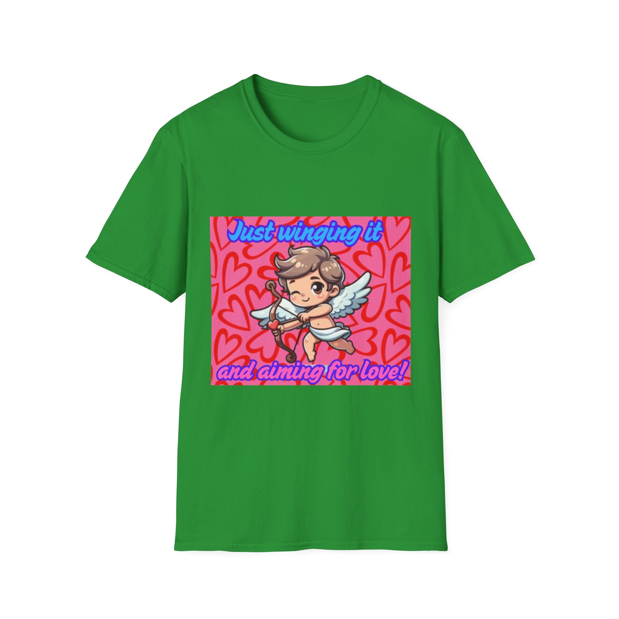 Just Winging It And Aiming For Love Unisex Softstyle T-Shirt