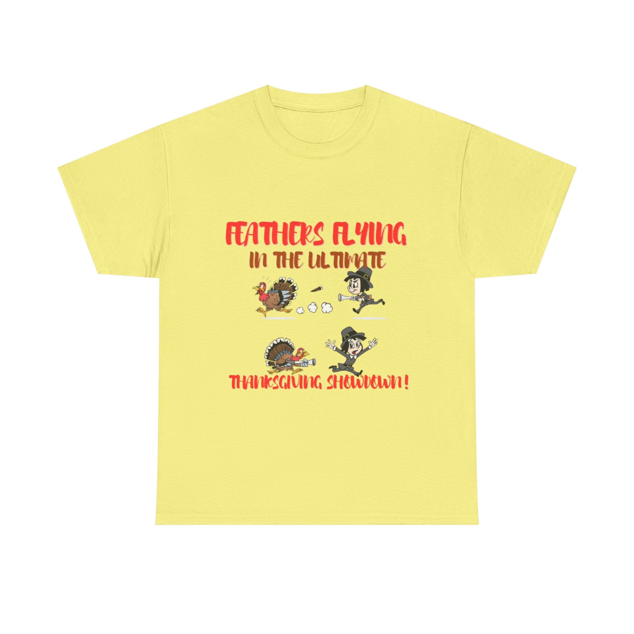 Feathers Flying In The Ultimate Thanksgiving Challenge Unisex Heavy Cotton T-Shirt
