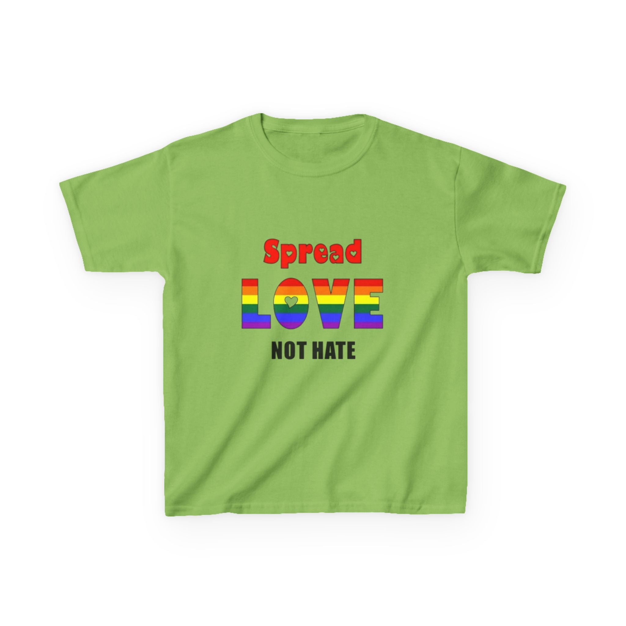 Kids Spread Love Not Hate Heavy Cotton T-Shirt