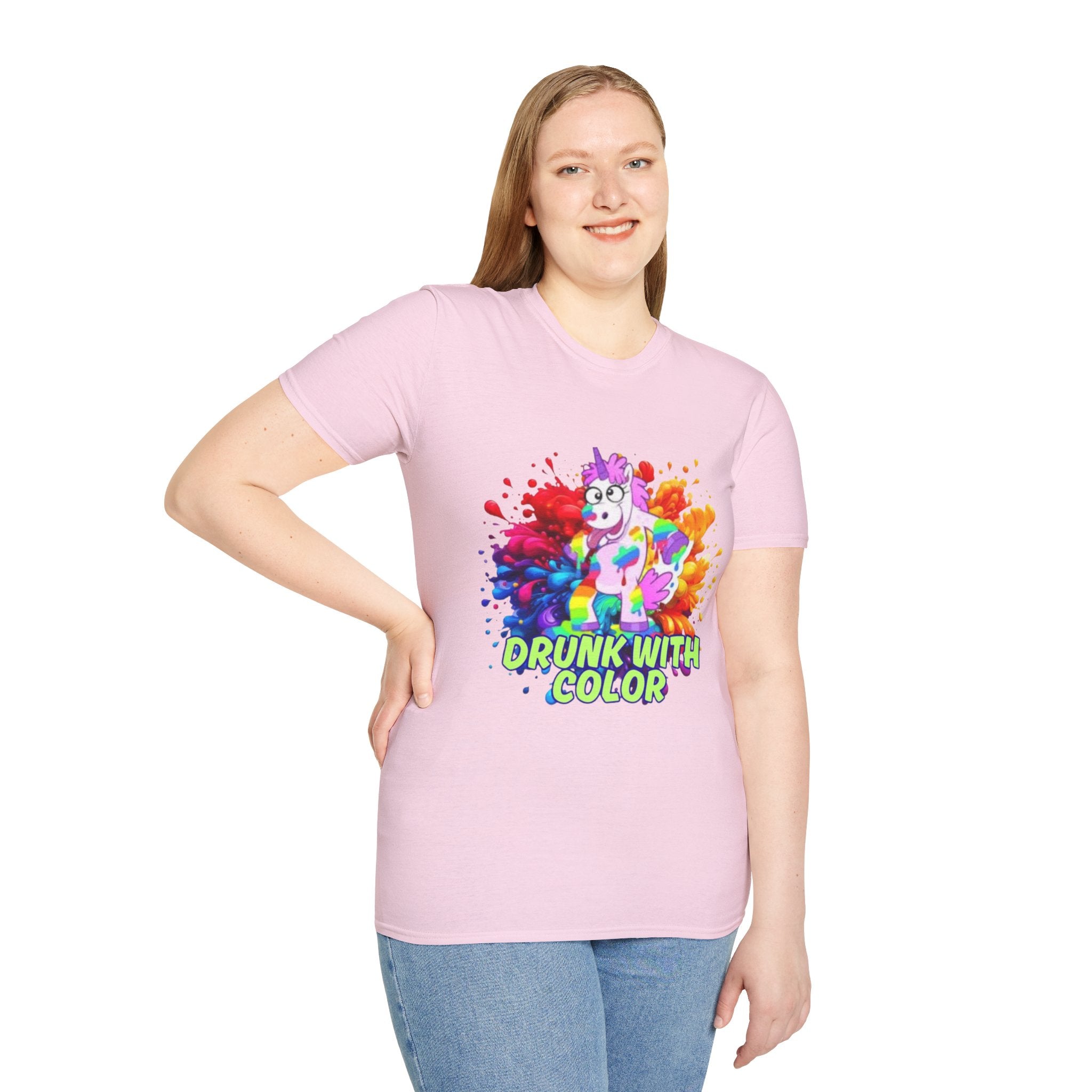 Drunk With Color Unicorn Unisex Softstyle T-Shirt