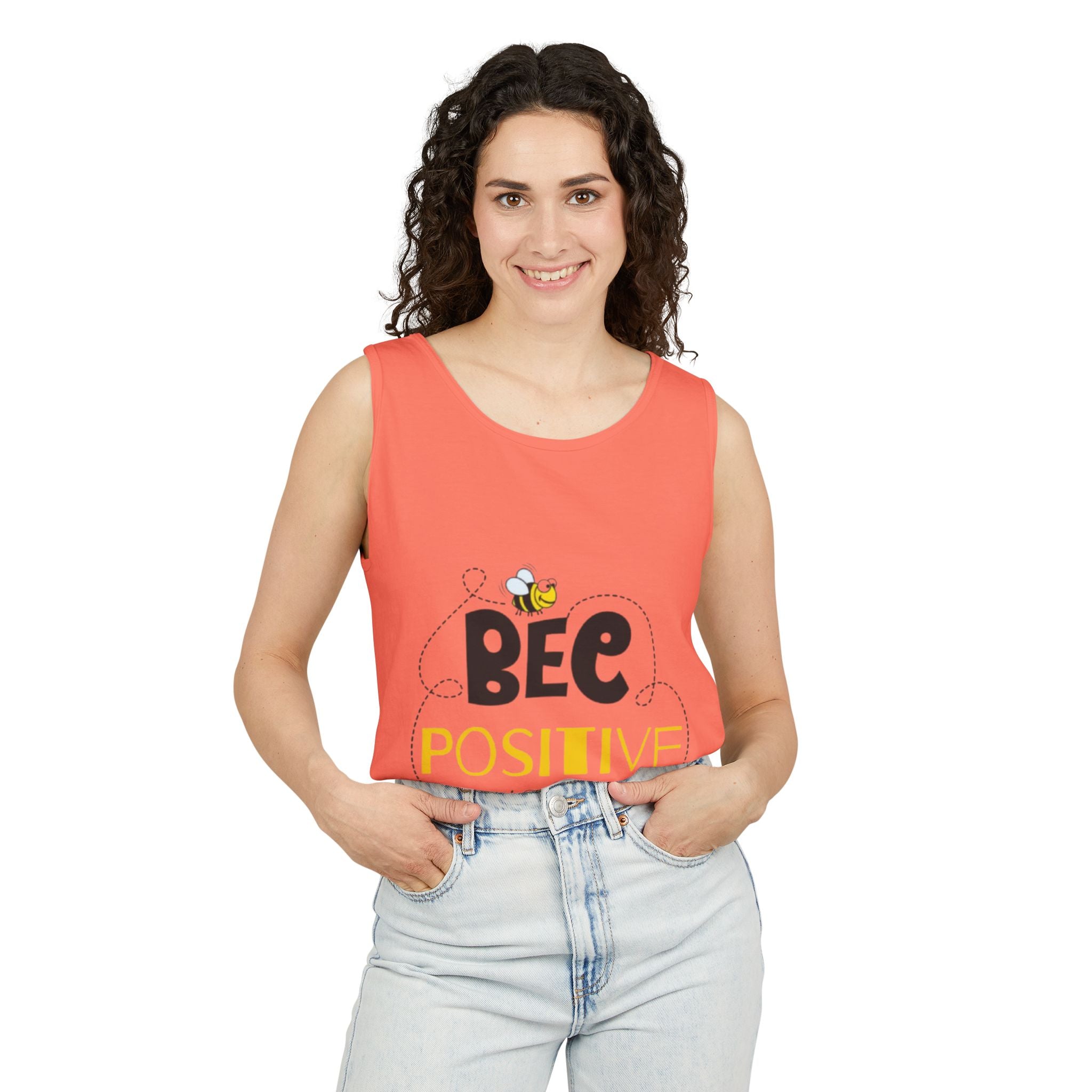 Bee Positive Unisex Garment-Dyed Tank Top