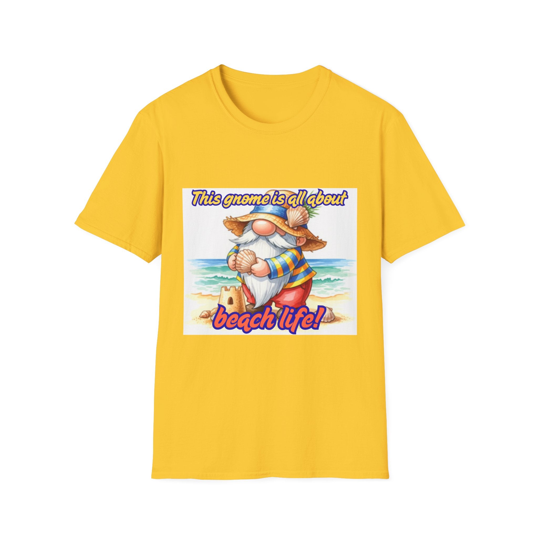 This Gnome Is All About Beach Life! Unisex Softstyle T-Shirt