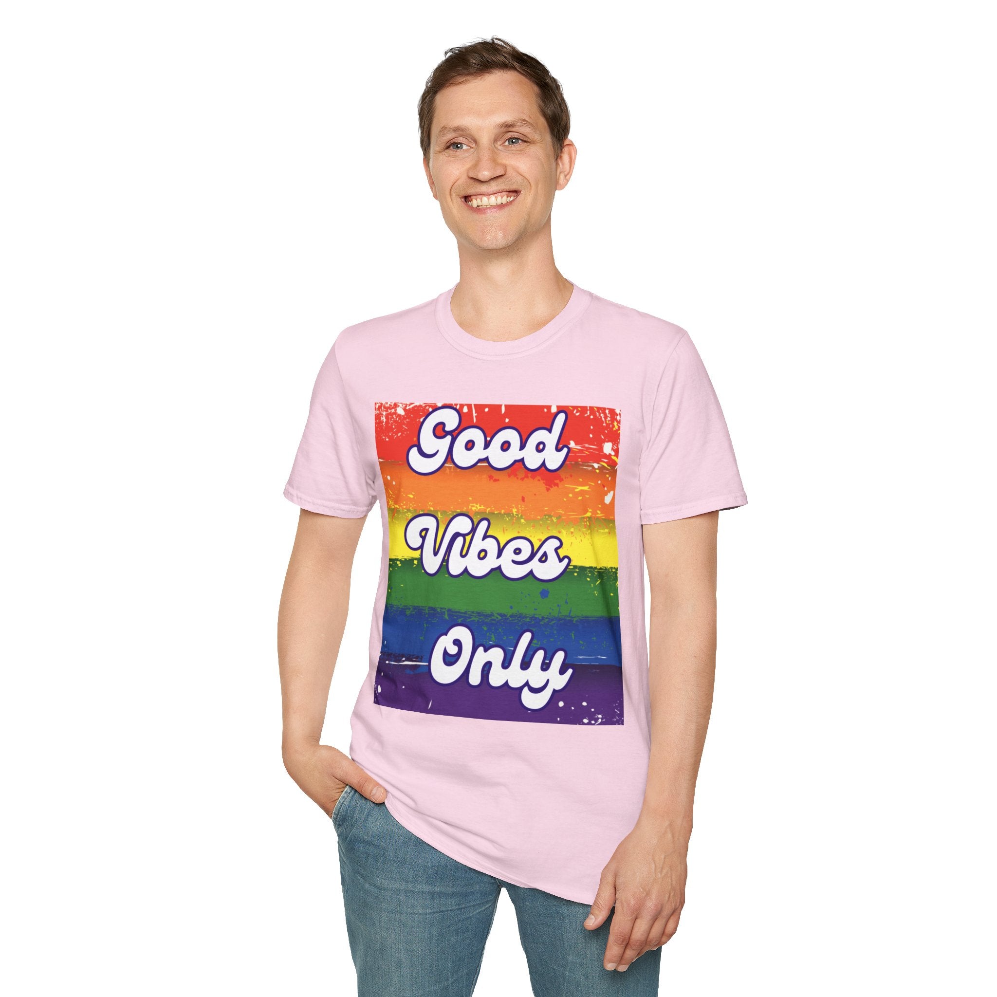 Good Vibes Only White Unisex Softstyle T-Shirt