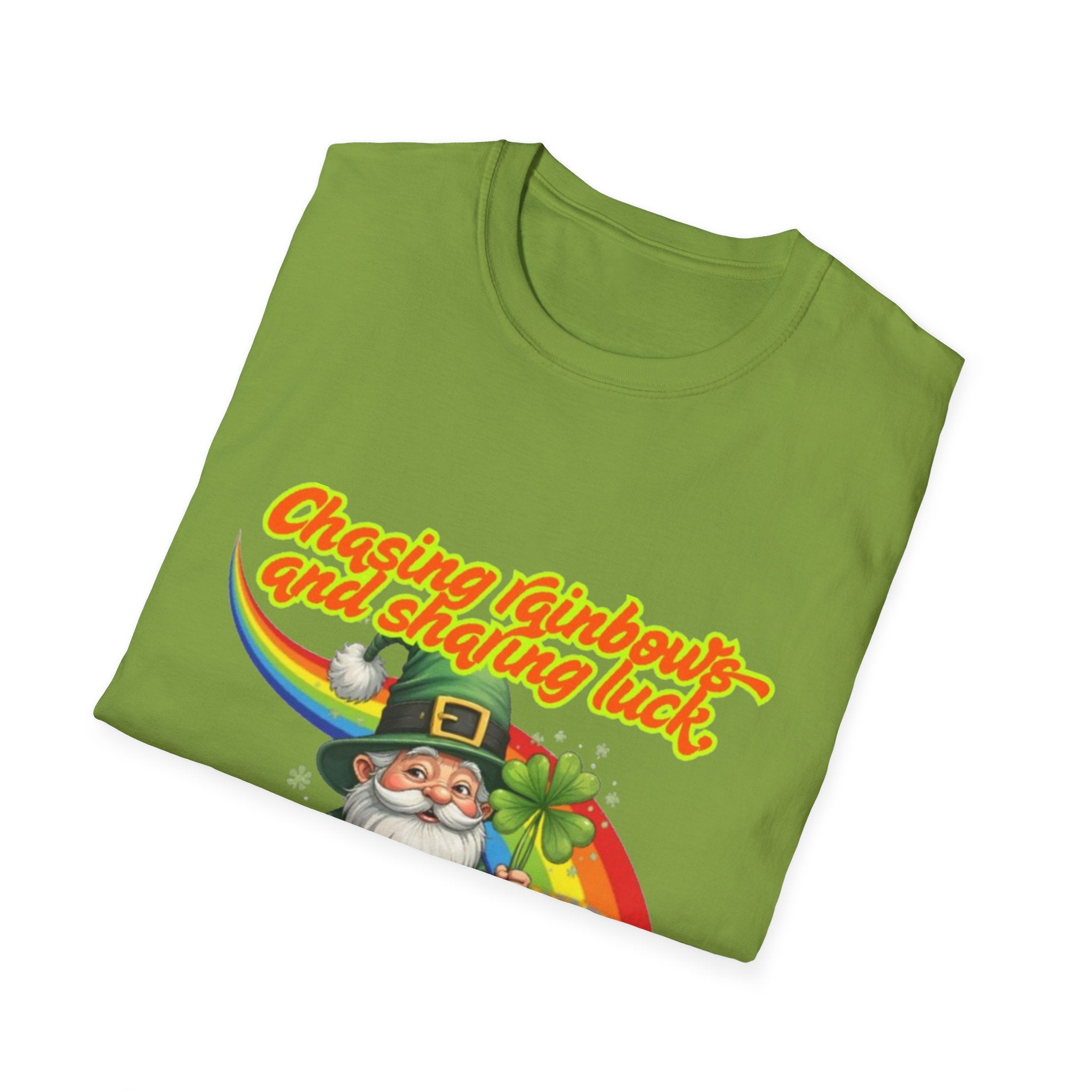 Chasing Rainbows And Sharing Luck, One Clover At A Time! Unisex Softstyle T-Shirt