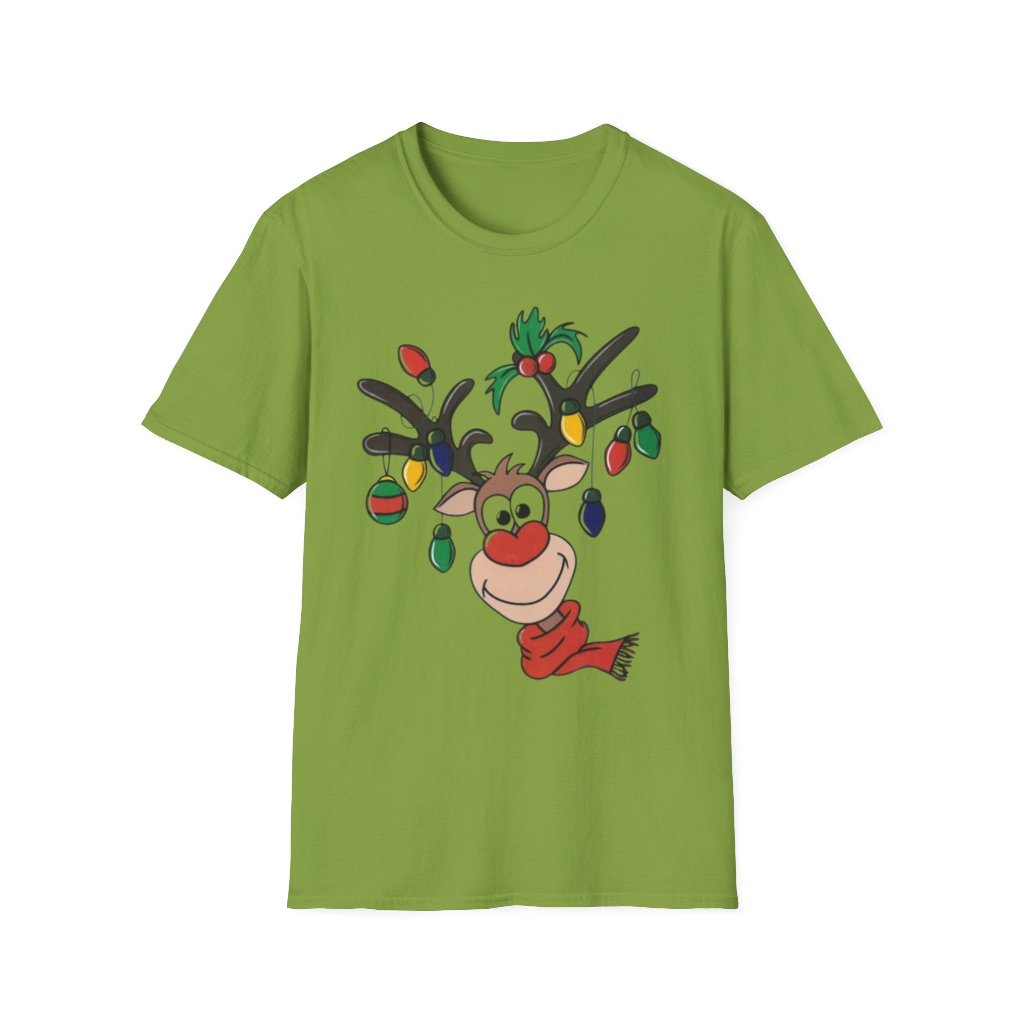 Festive Reindeer Unisex Softstyle T-Shirt