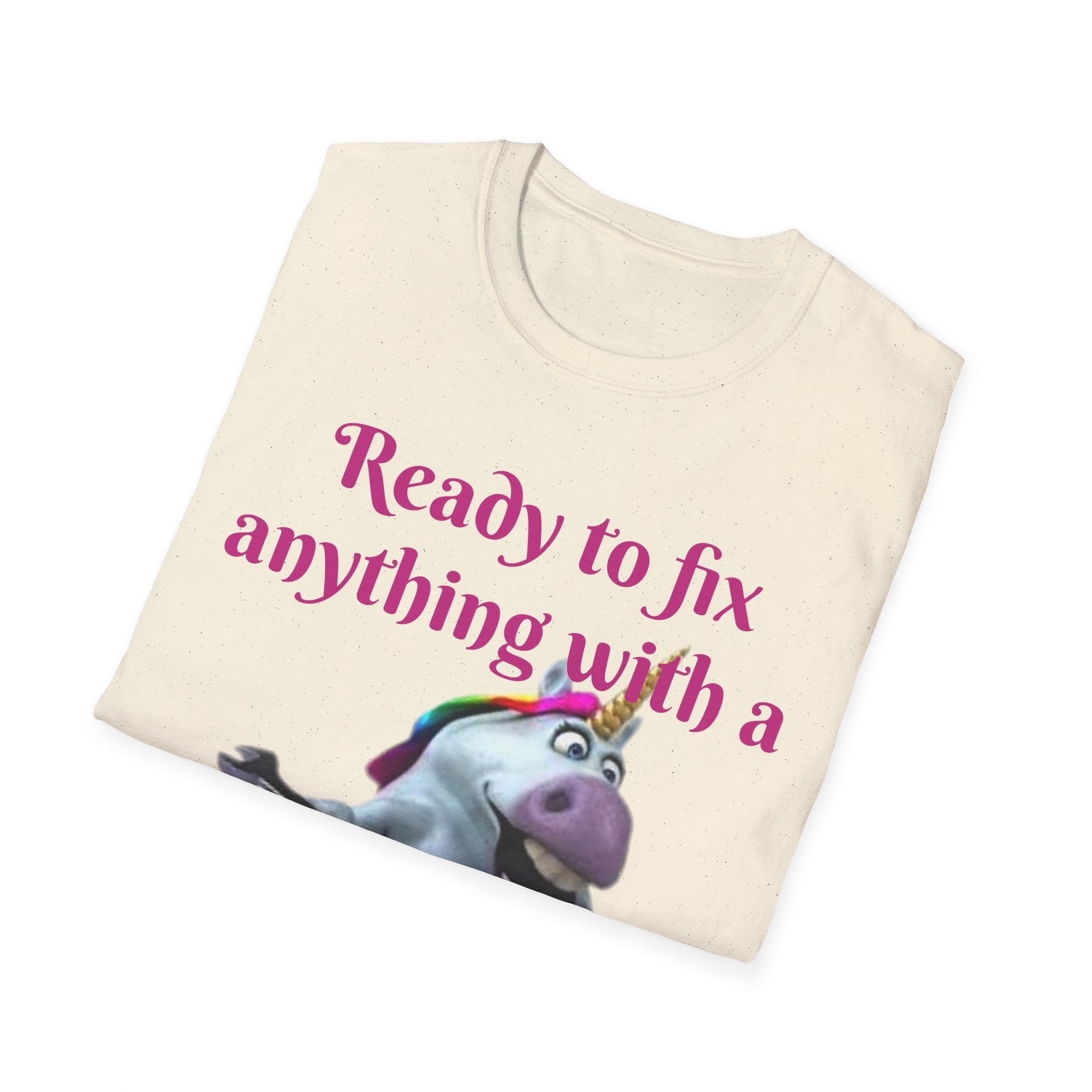 Ready To Fix Anything With A Sprinkle Of Magic Unicorn Unisex Softstyle T-Shirt