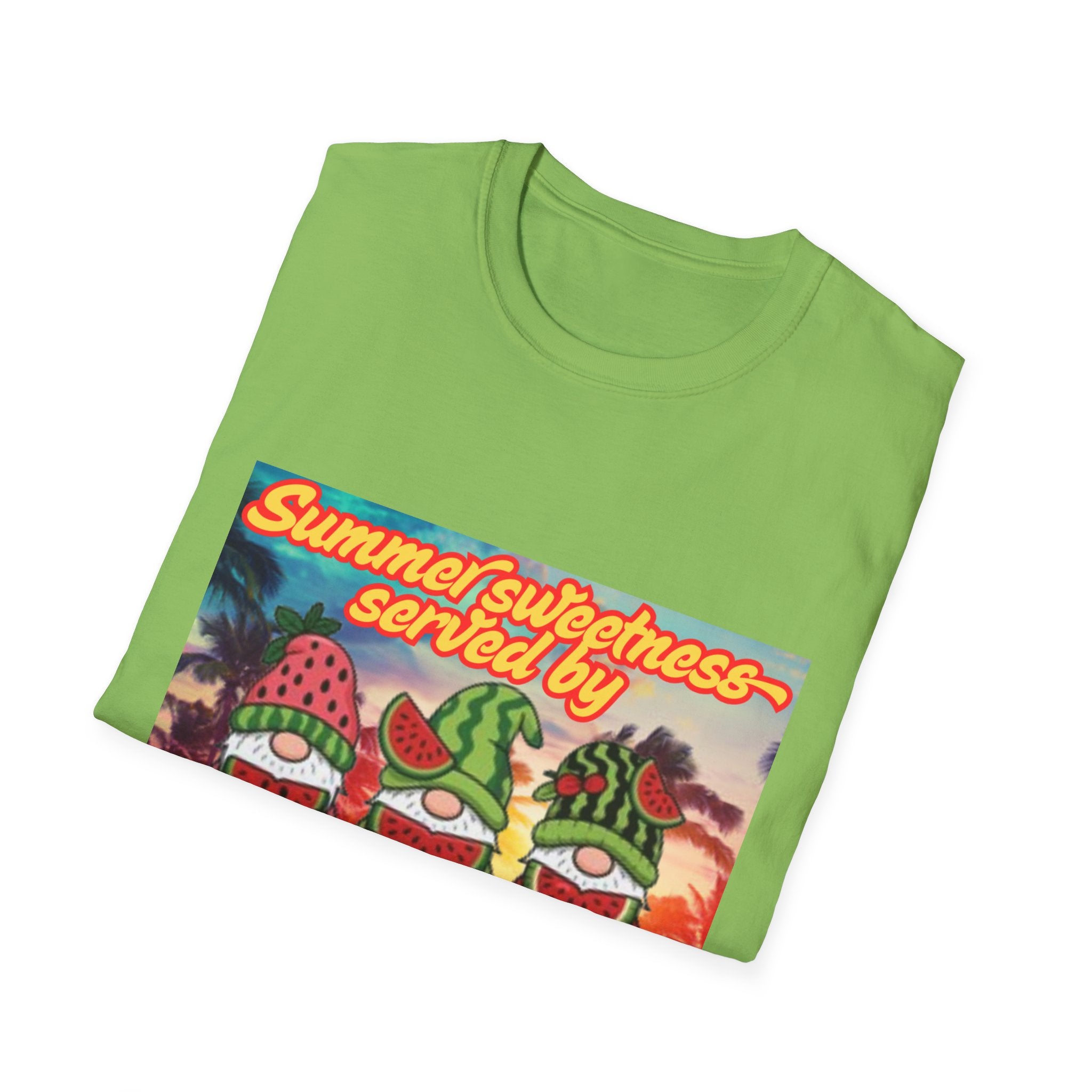 Summer Sweetness Served By Fruity Gnomes Unisex Softstyle T-Shirt