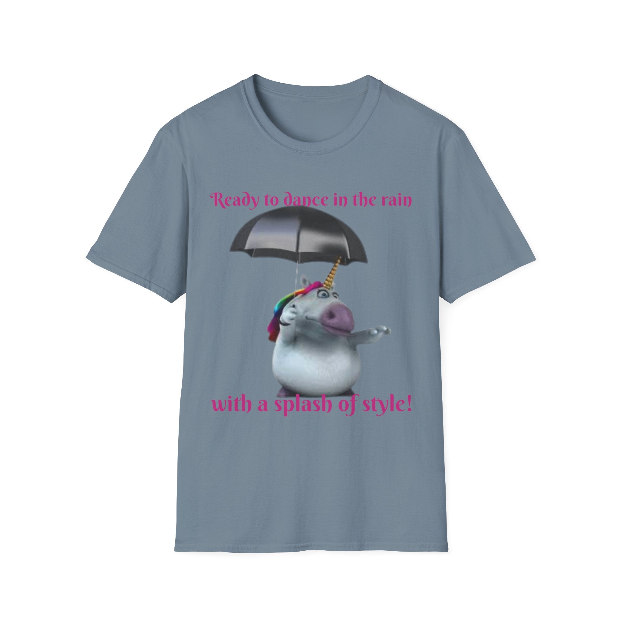 Ready to Dance In The Rain With A Splash Of Style Unicorn Unisex Softstyle T-Shirt
