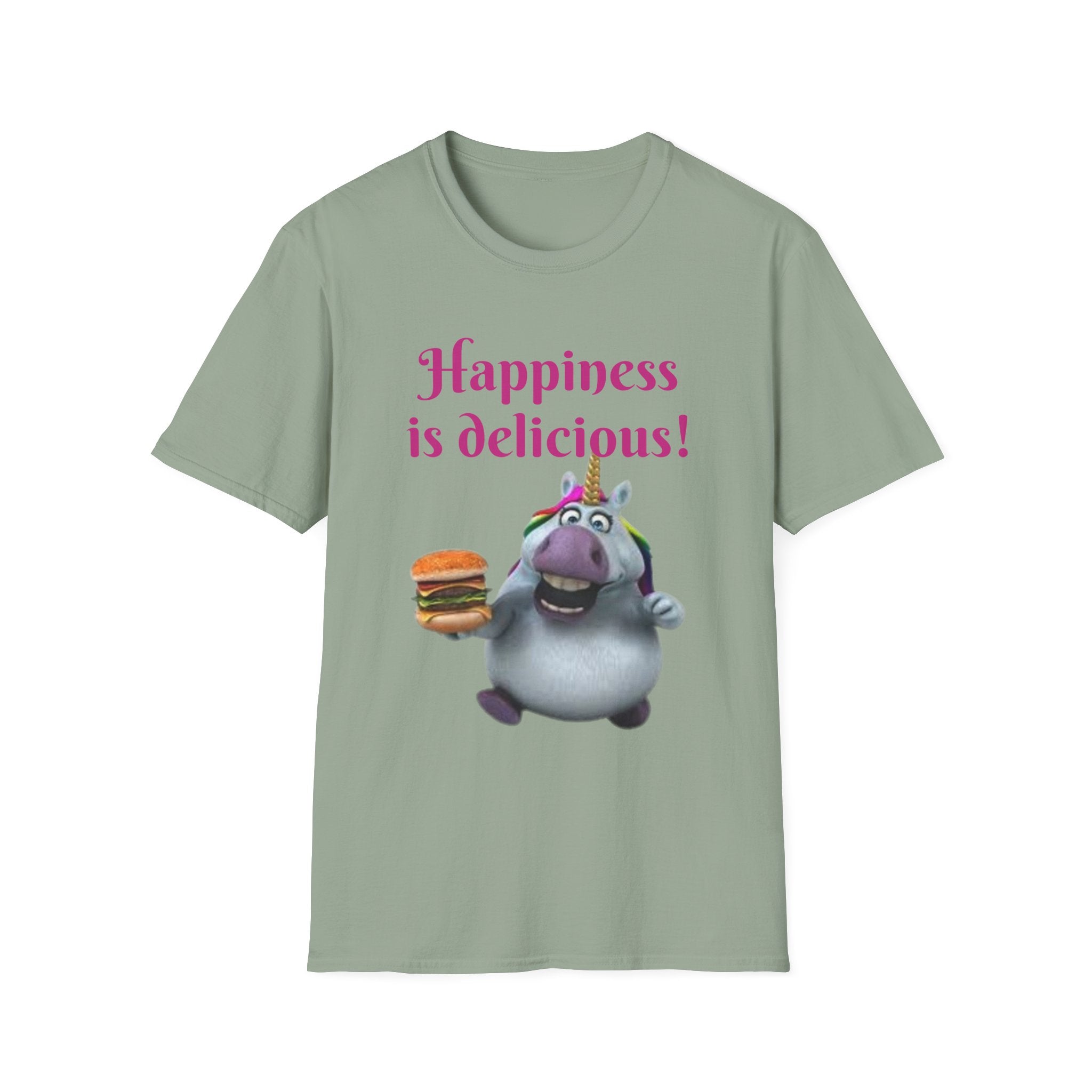 Happiness Is Delicious Unicorn Unisex Softstyle T-Shirt