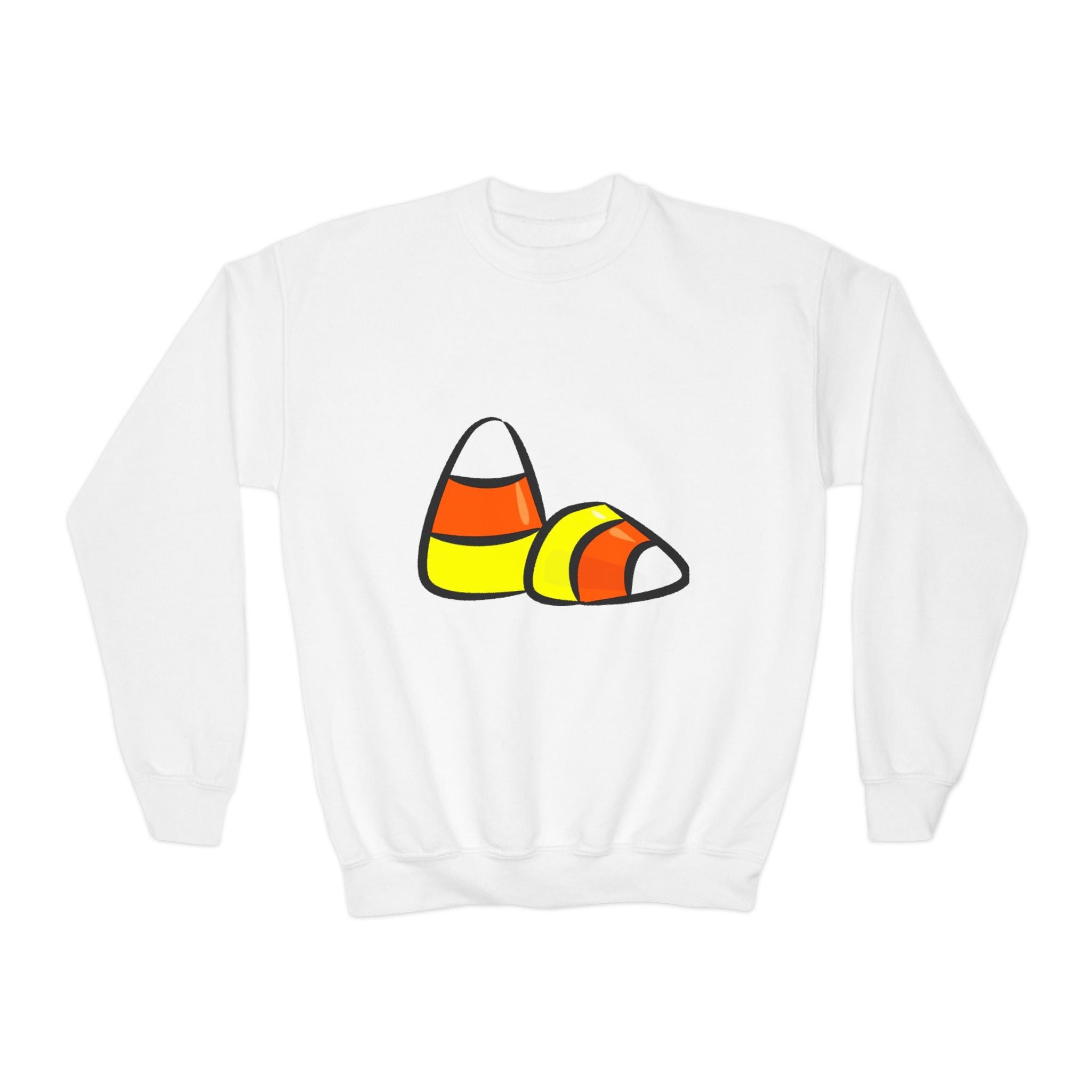 Halloween Candy Corn Youth Crewneck Sweatshirt