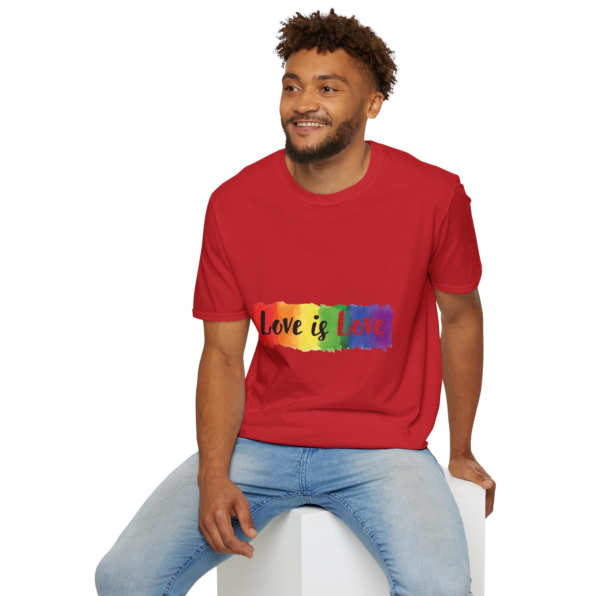 Rainbow Love is Love Unisex Softstyle T-Shirt
