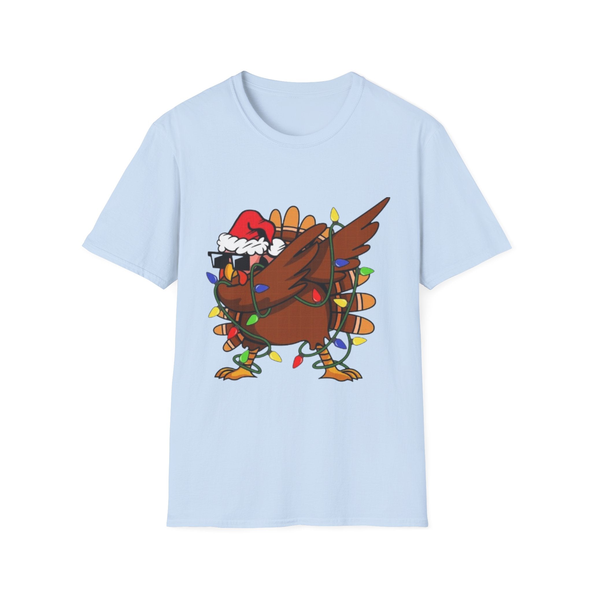 Dabbing Christmas Turkey Unisex Softstyle T-Shirt