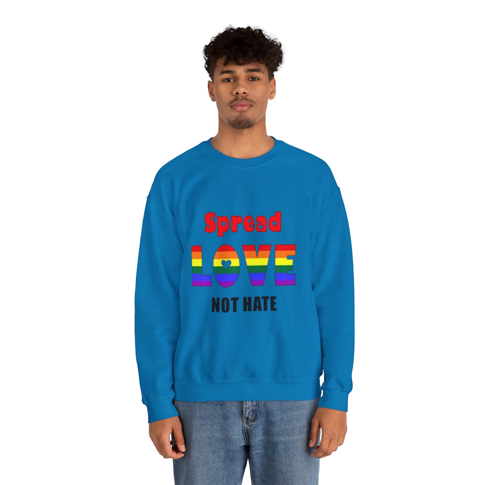 Spread Love Not Hate Unisex Crewneck Sweatshirt