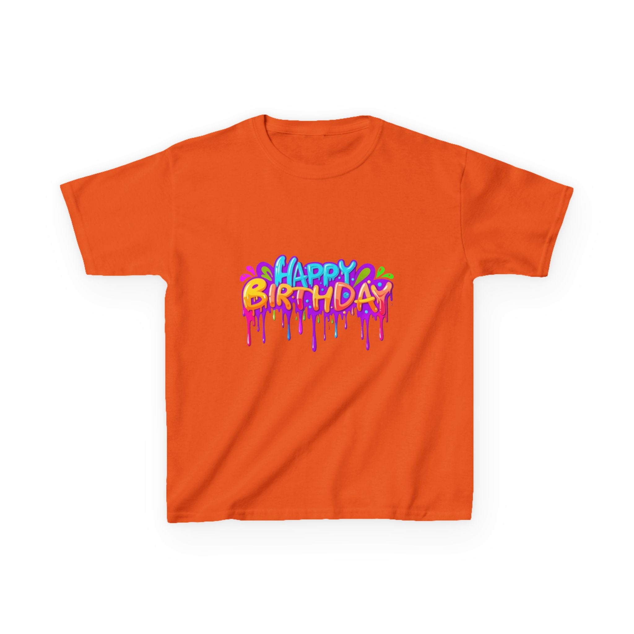 Happy Birthday Kids Heavy Cotton™ Short Sleeve T-Shirt Personalize It!