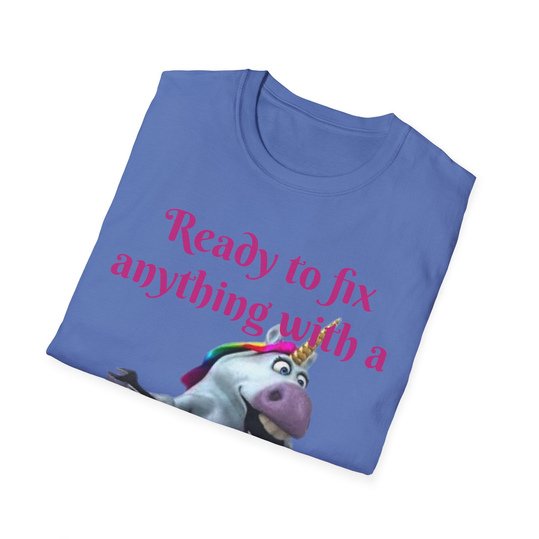 Ready To Fix Anything With A Sprinkle Of Magic Unicorn Unisex Softstyle T-Shirt