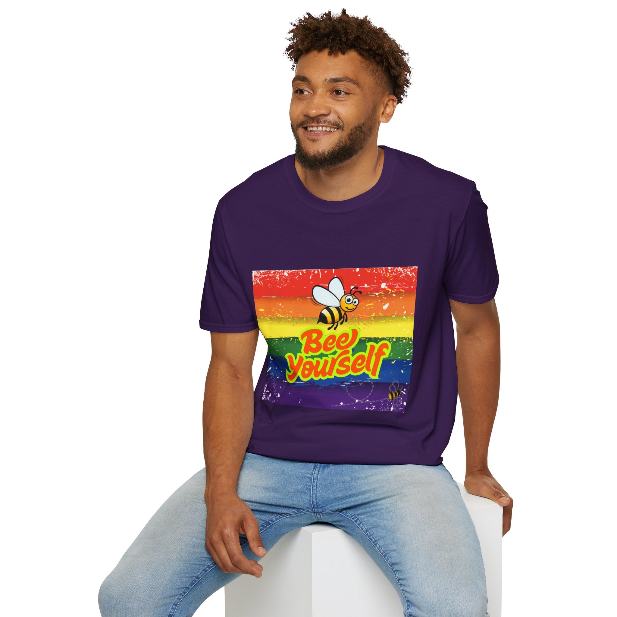 Bee Yourself Rainbow Unisex Softstyle T-Shirt