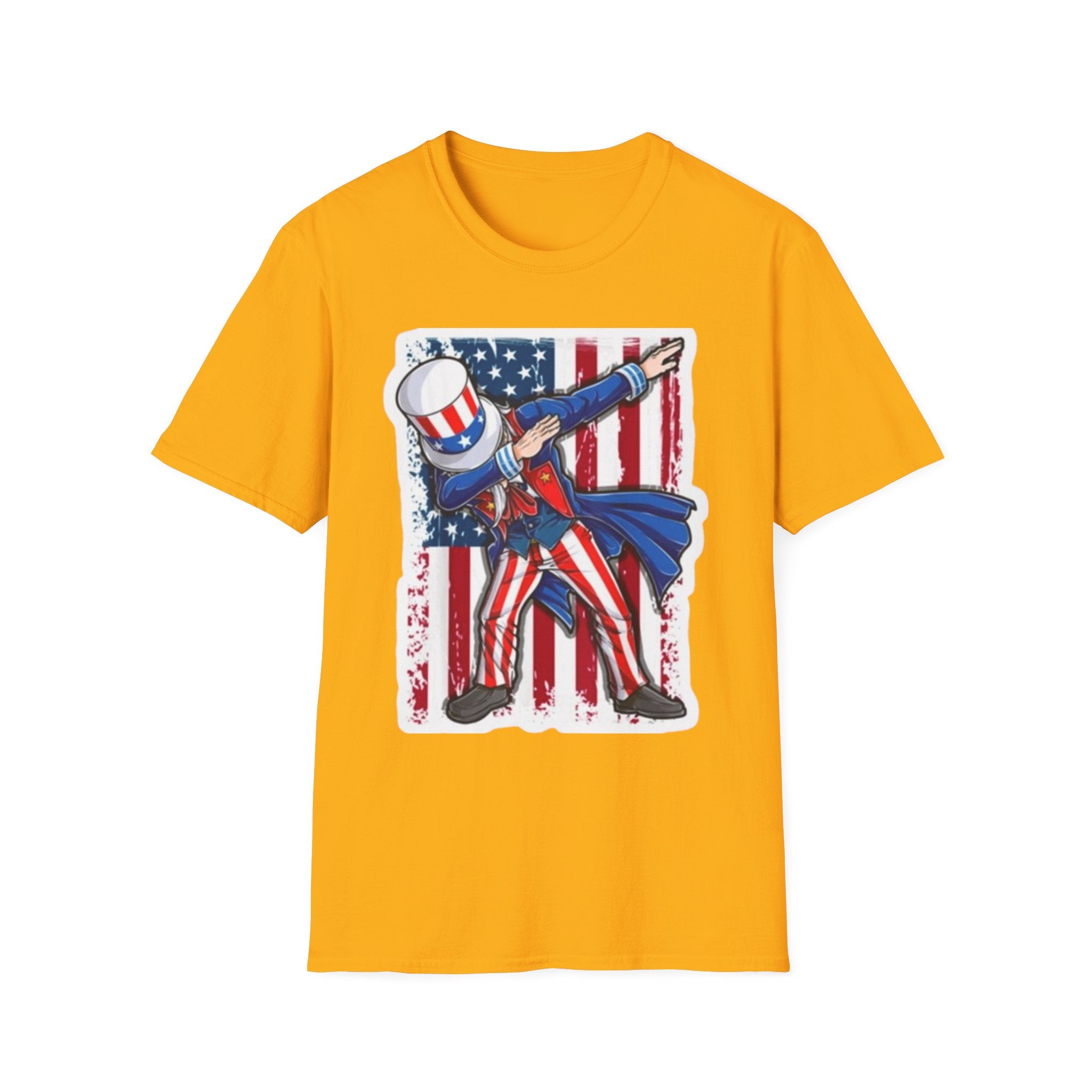 Patriotic Uncle Sam Dabbing Unisex Softstyle T-Shirt