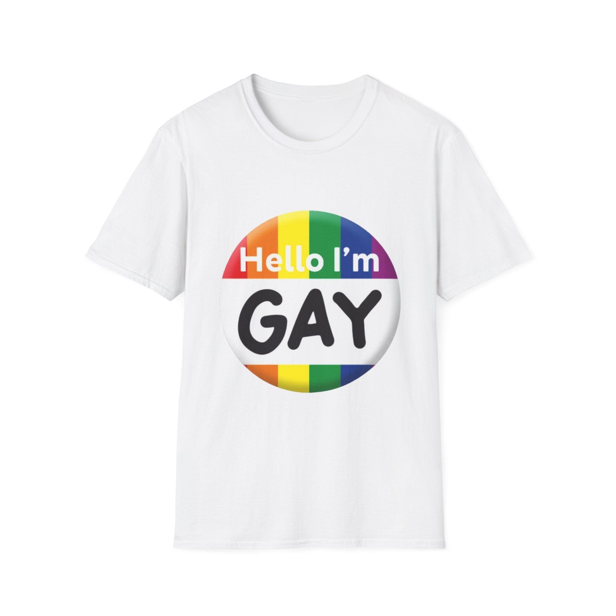 Hello I'm Gay Unisex Softstyle T-Shirt