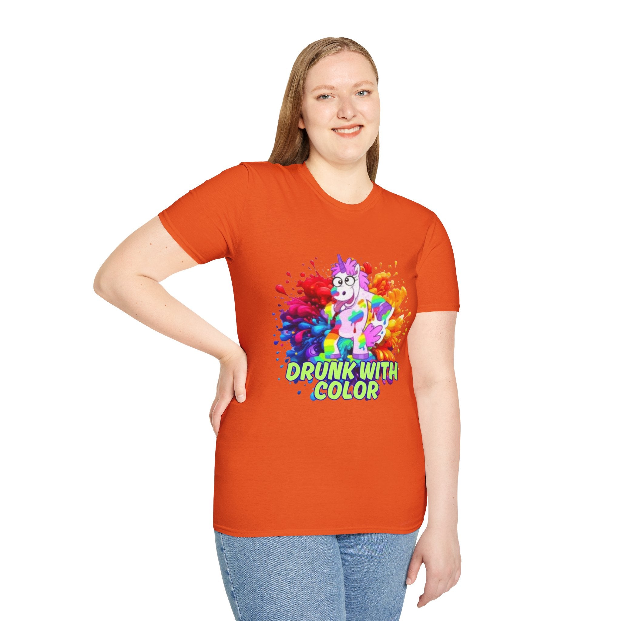 Drunk With Color Unicorn Unisex Softstyle T-Shirt