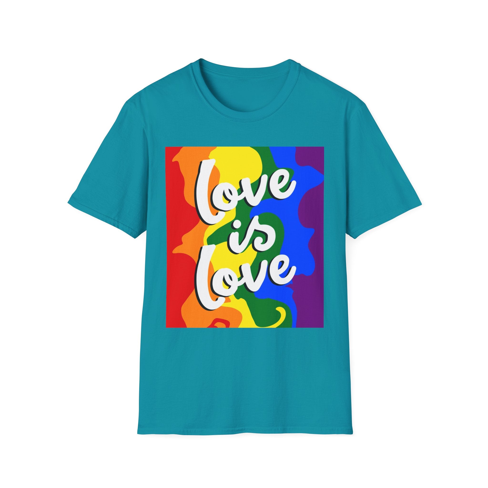 Colorful Pride Love is Love Unisex Softstyle T-Shirt
