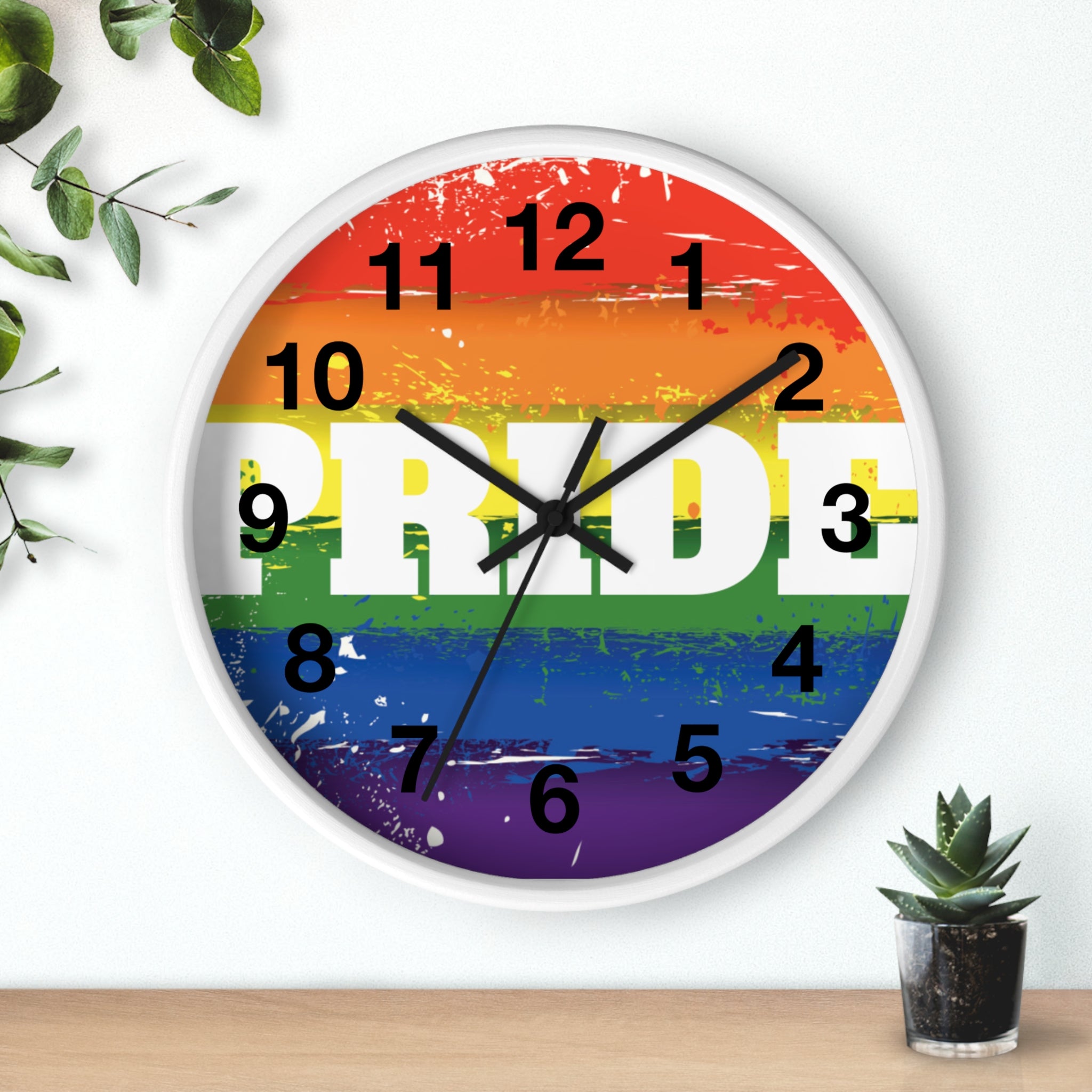 Pride Rainbow Wall Clock
