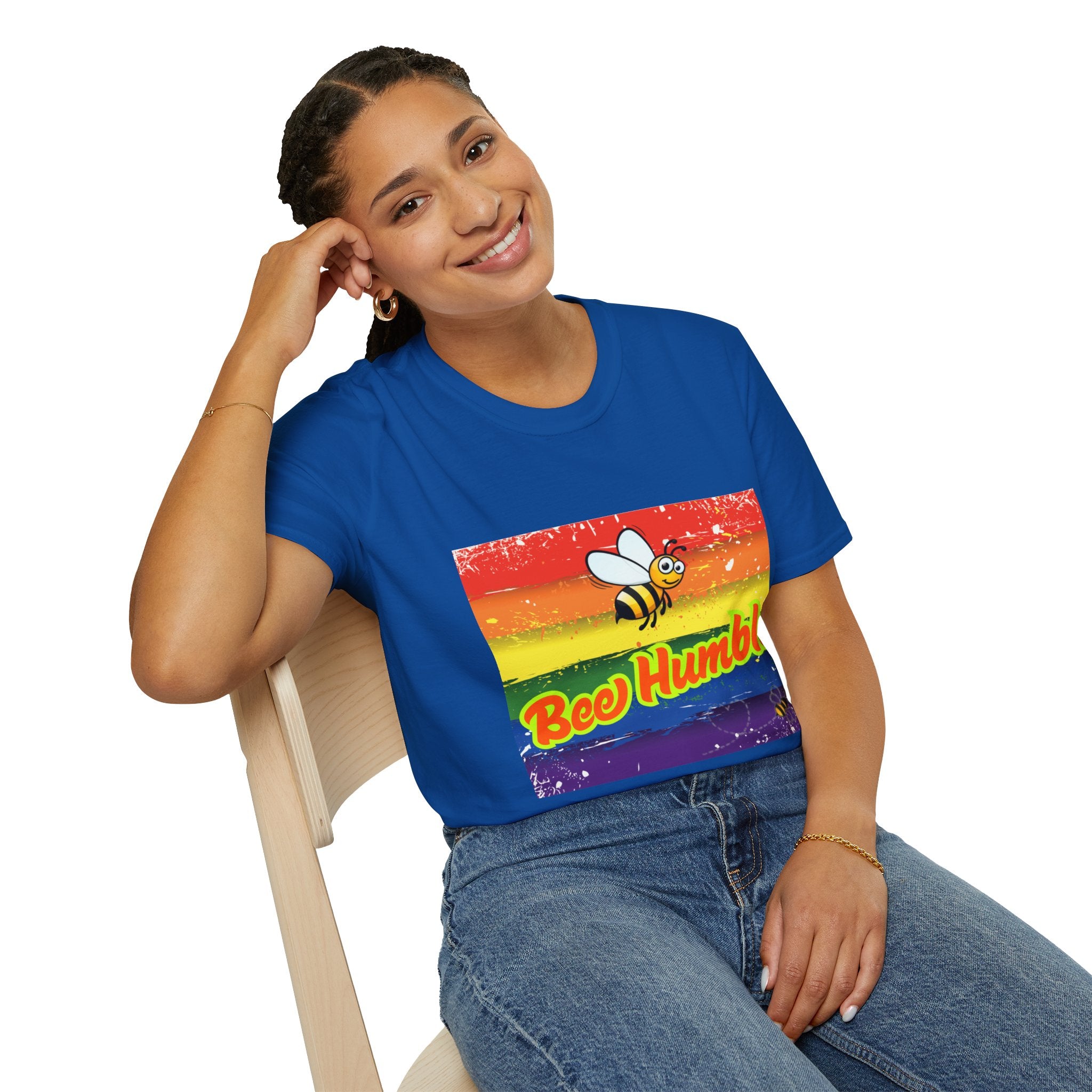 Bee Humble Rainbow Unisex Softstyle T-Shirt