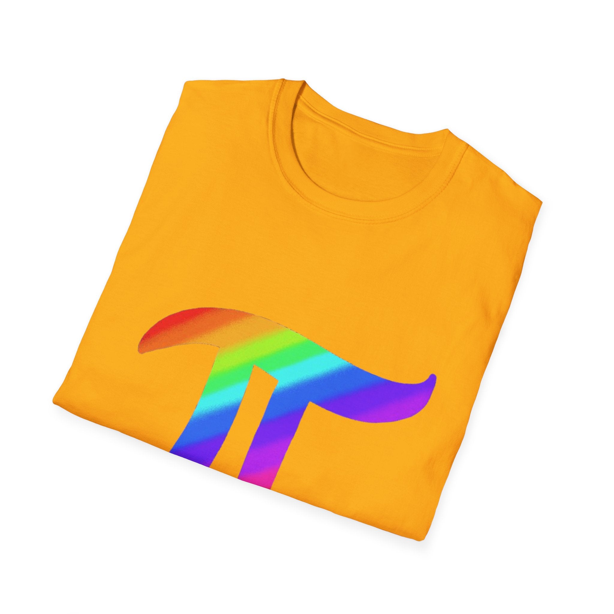 Rainbow Pi Symbol Unisex Softstyle T-Shirt