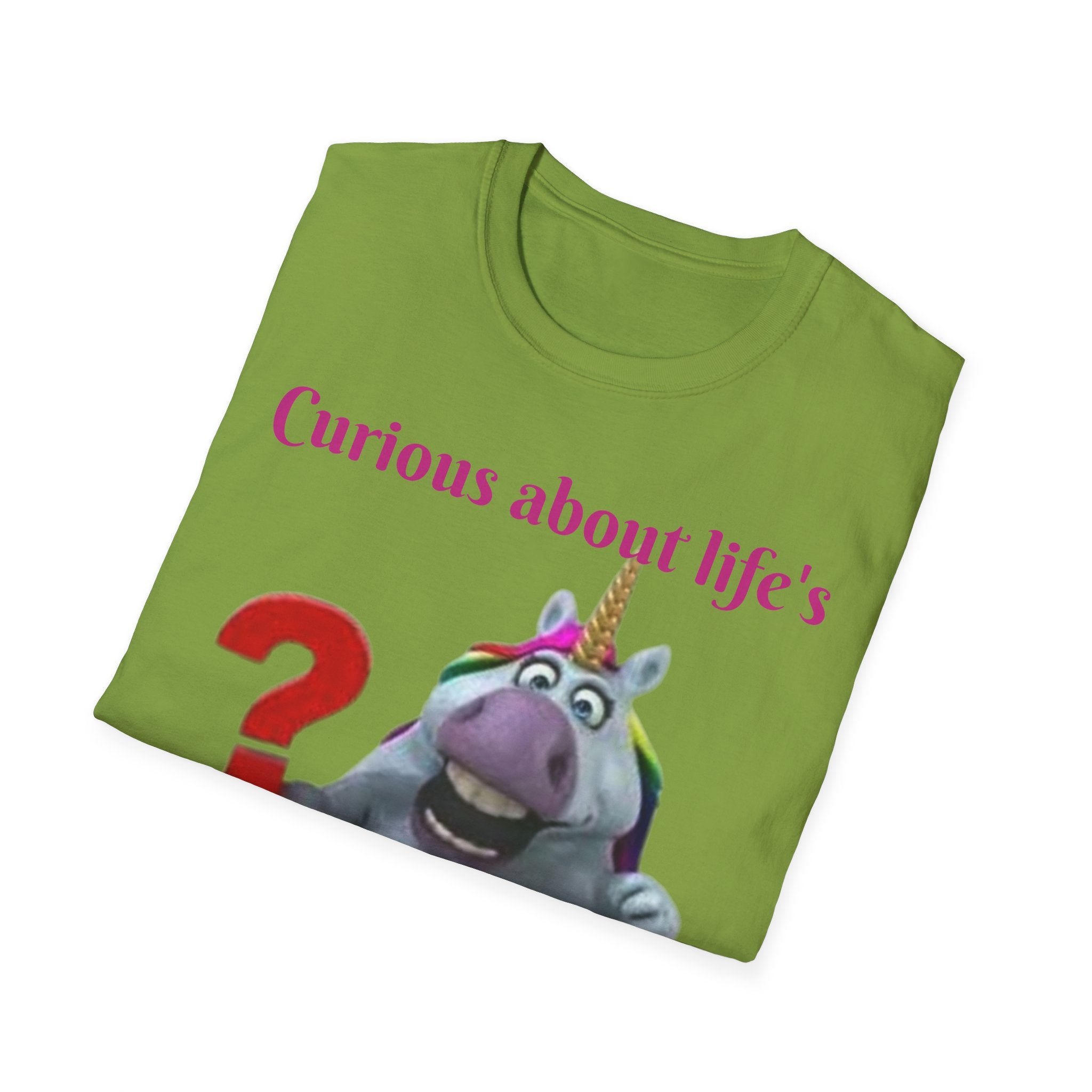 Curious About Life's Magical Mysteries Unicorn Unisex Softstyle T-Shirt