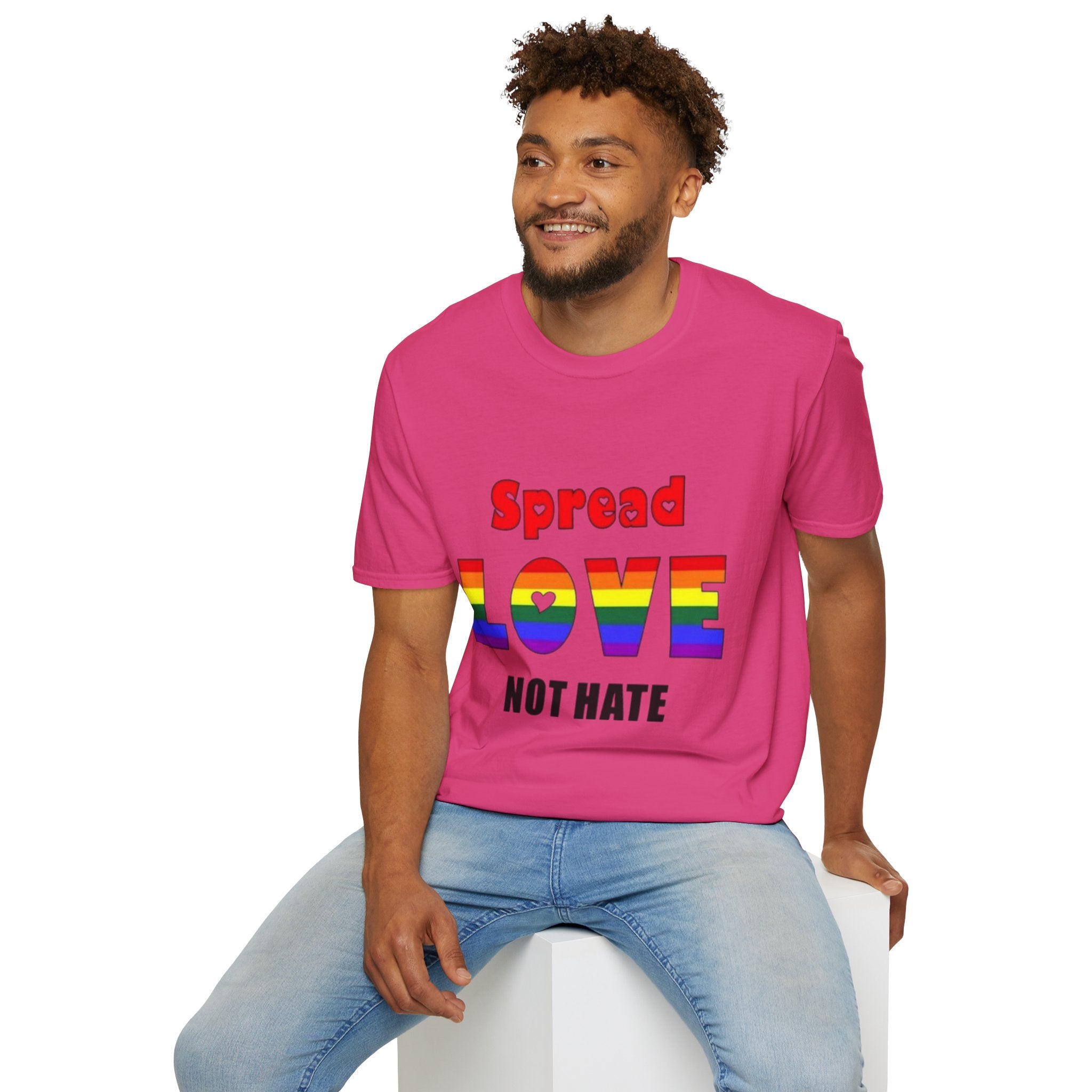 Spread Love Not Hate Unisex Softstyle T-Shirt