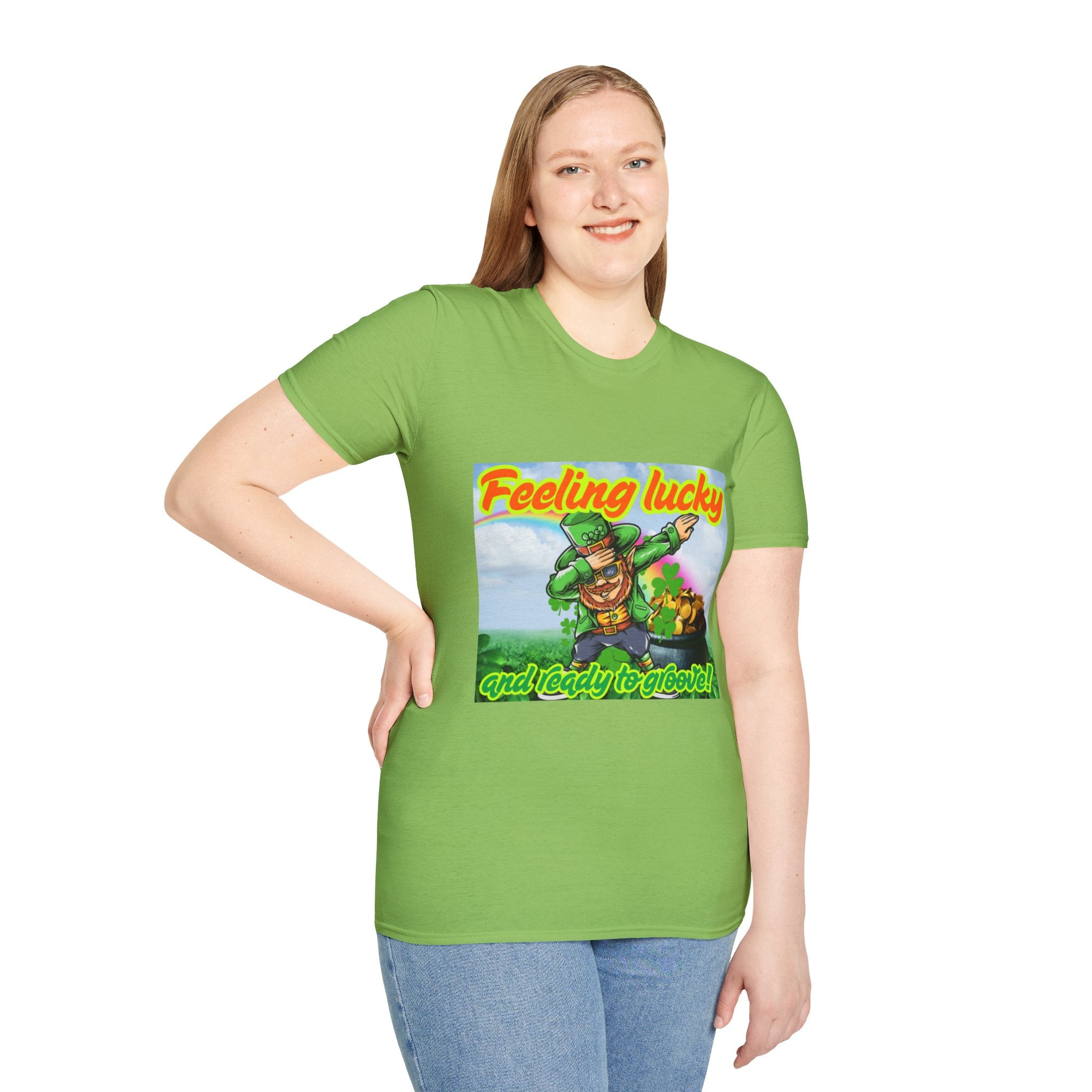 Feeling Lucky And Ready To Groove! Unisex Softstyle T-Shirt