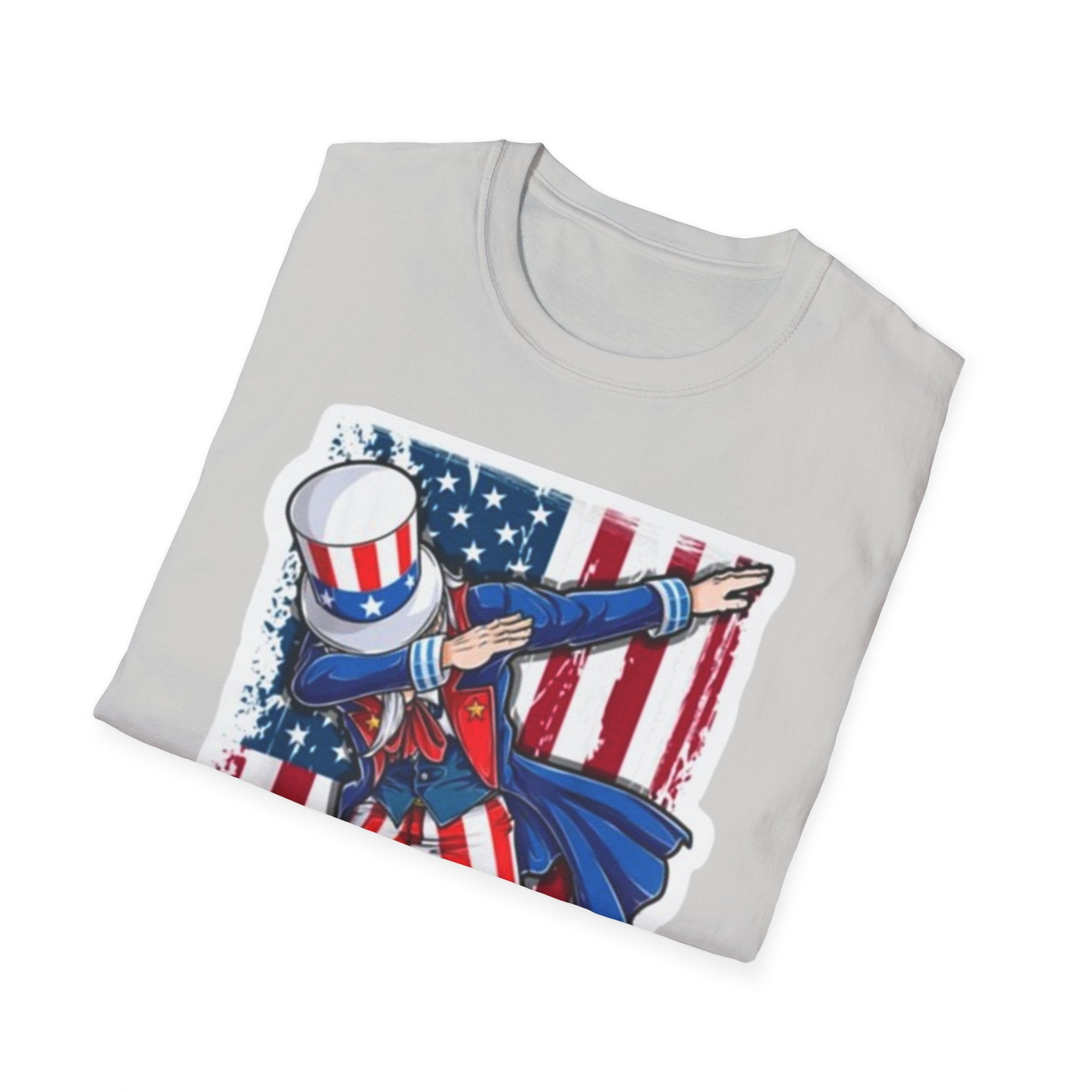 Patriotic Uncle Sam Dabbing Unisex Softstyle T-Shirt