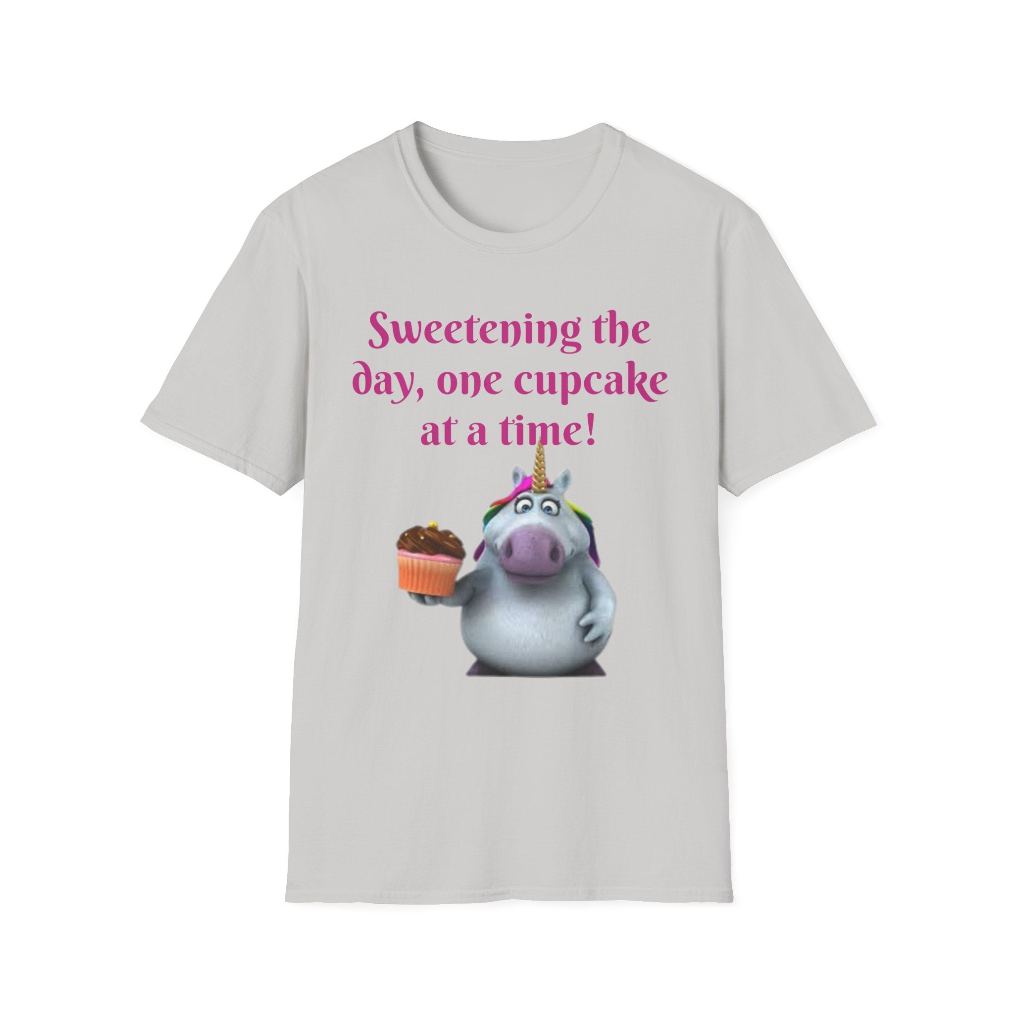 Sweetening The Day, One Cupcake At A Time! Unicorn Unisex Softstyle T-Shirt