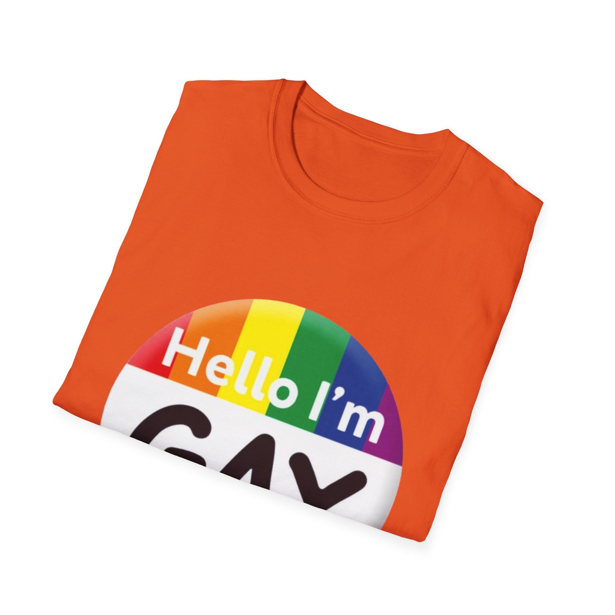 Hello I'm Gay Unisex Softstyle T-Shirt