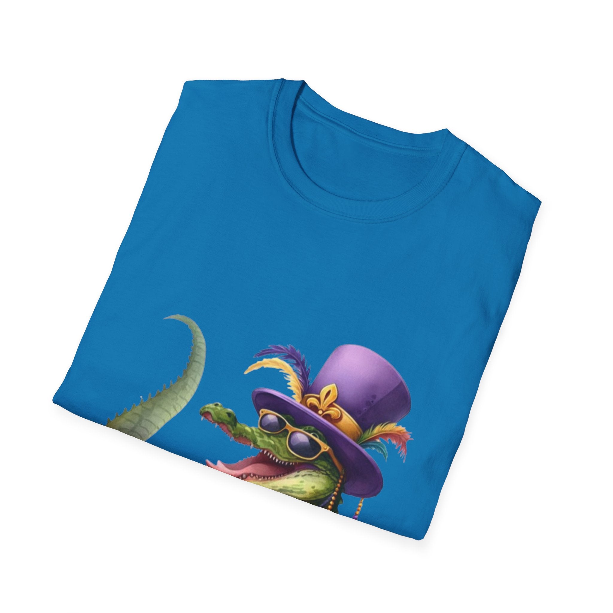Mardi Gras Alligator Unisex Softstyle T-Shirt
