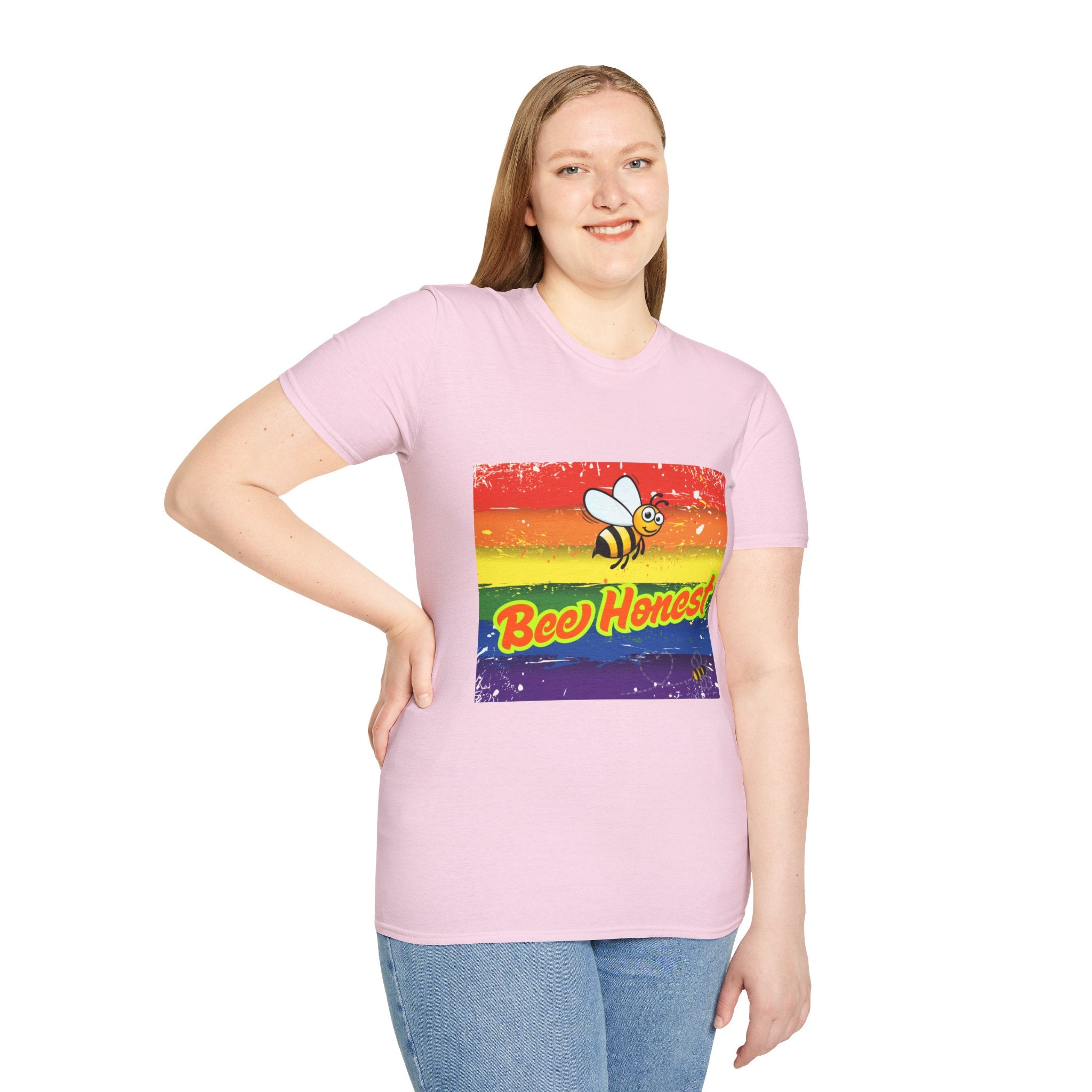 Bee Honest Rainbow Unisex Softstyle T-Shirt