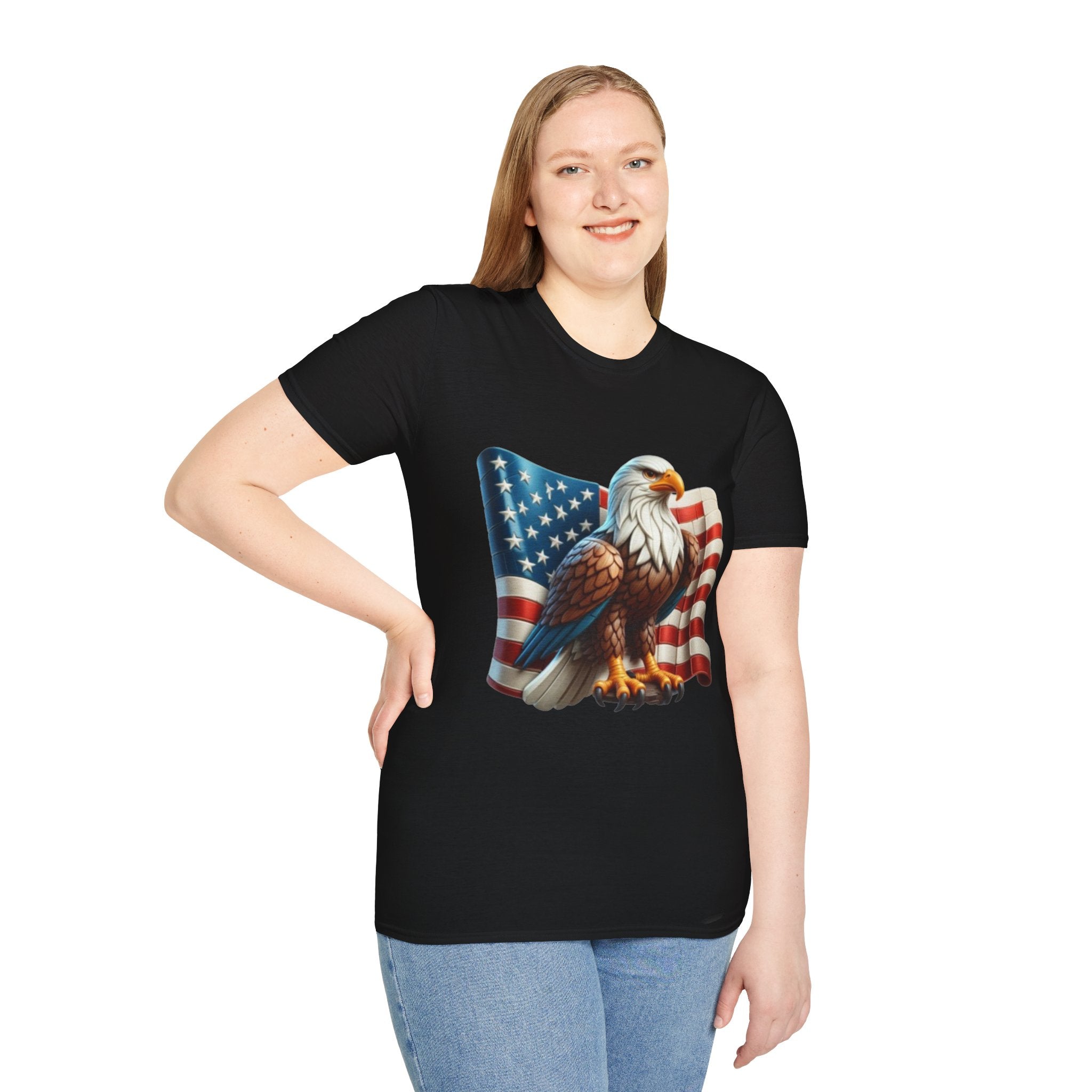 Patriotic Eagle Unisex Softstyle T-Shirt