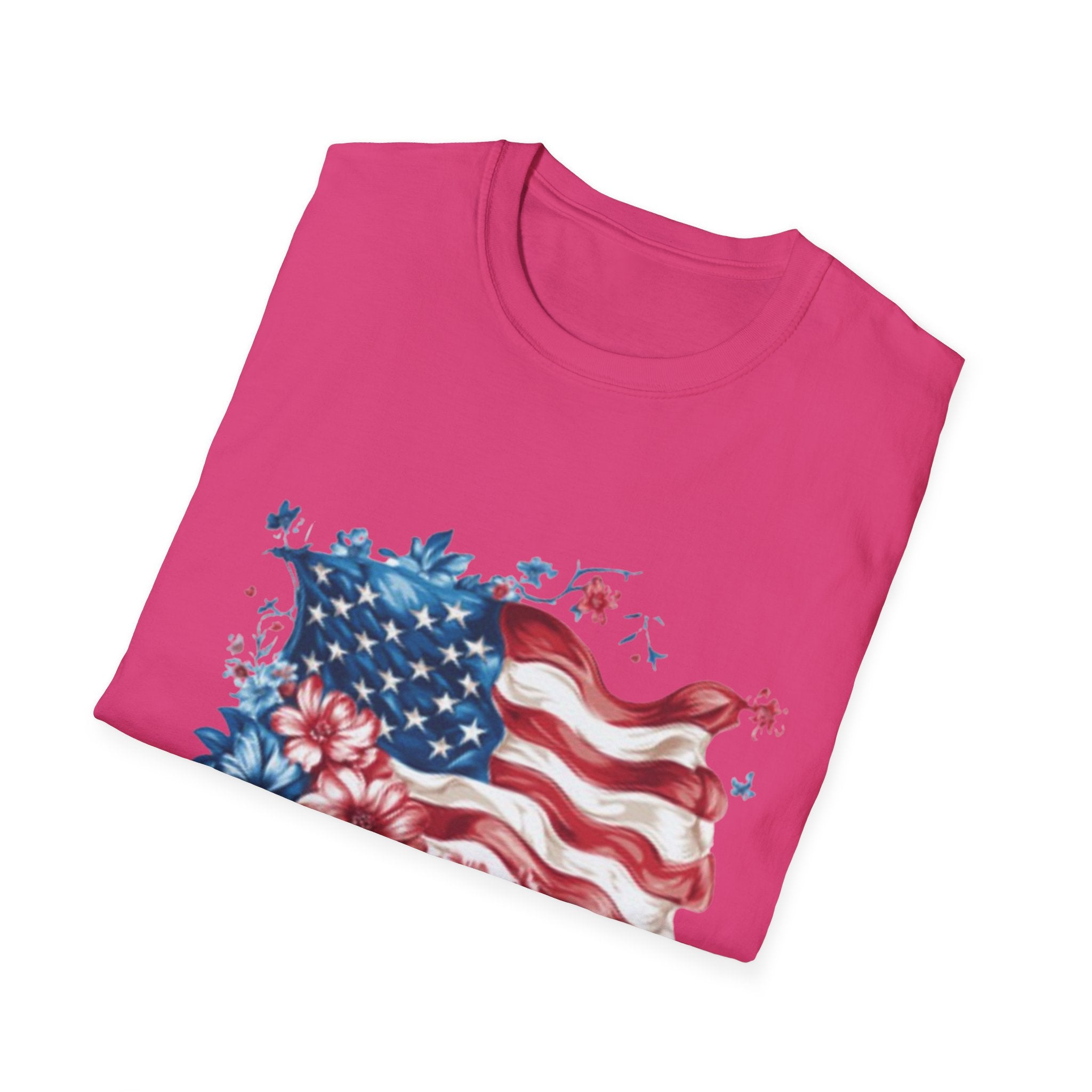 Patriotic USA Flag Unisex Softstyle T-Shirt