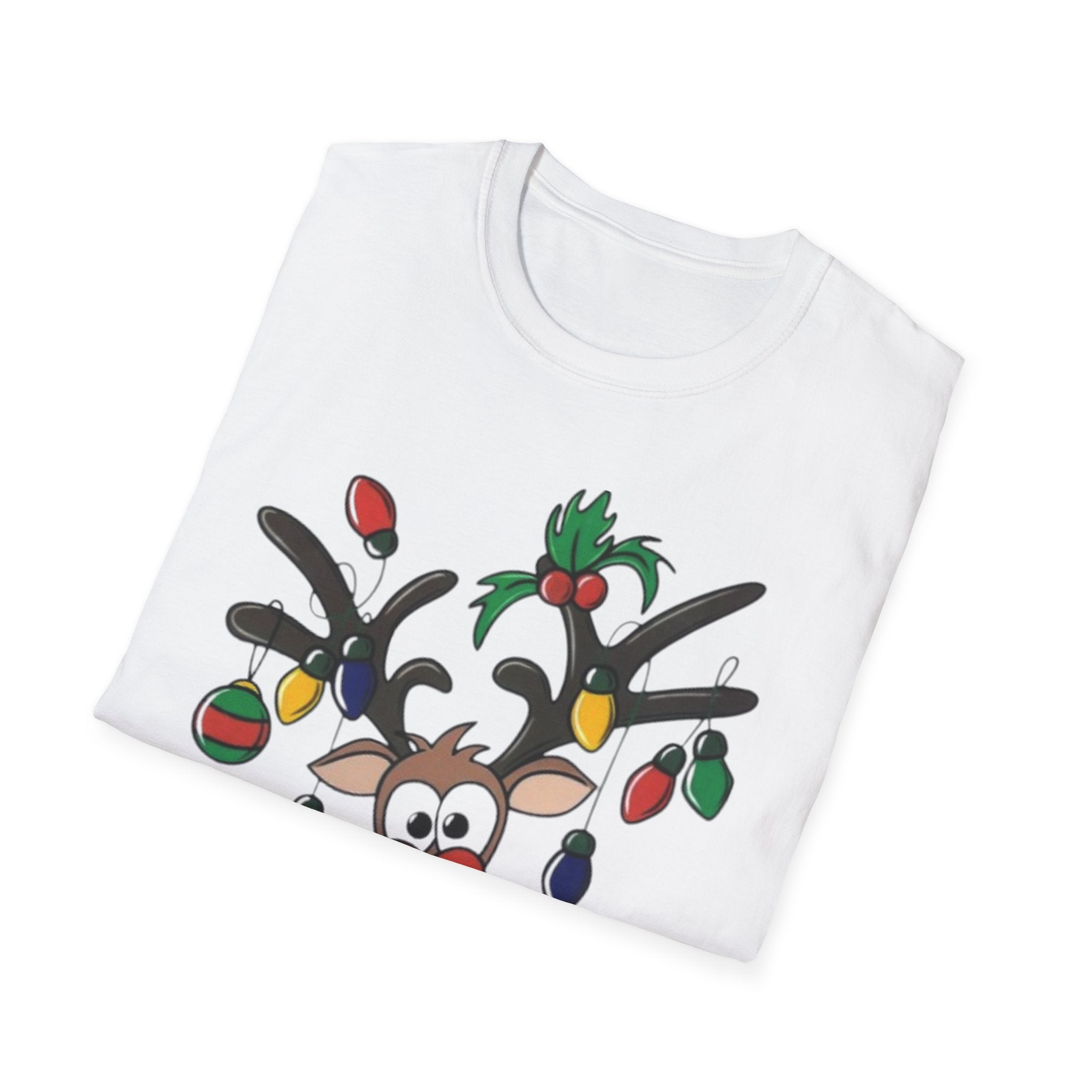 Festive Reindeer Unisex Softstyle T-Shirt