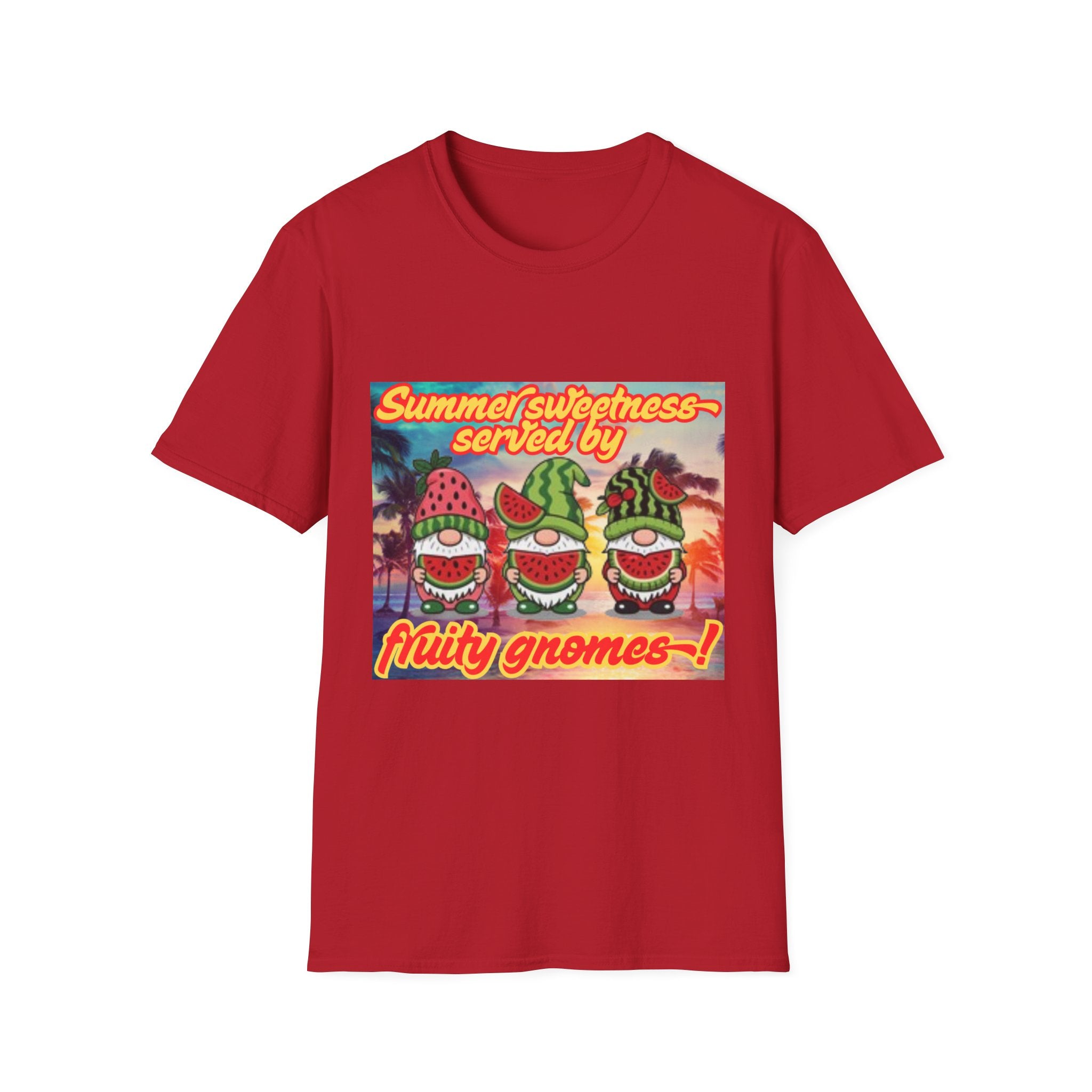 Summer Sweetness Served By Fruity Gnomes Unisex Softstyle T-Shirt