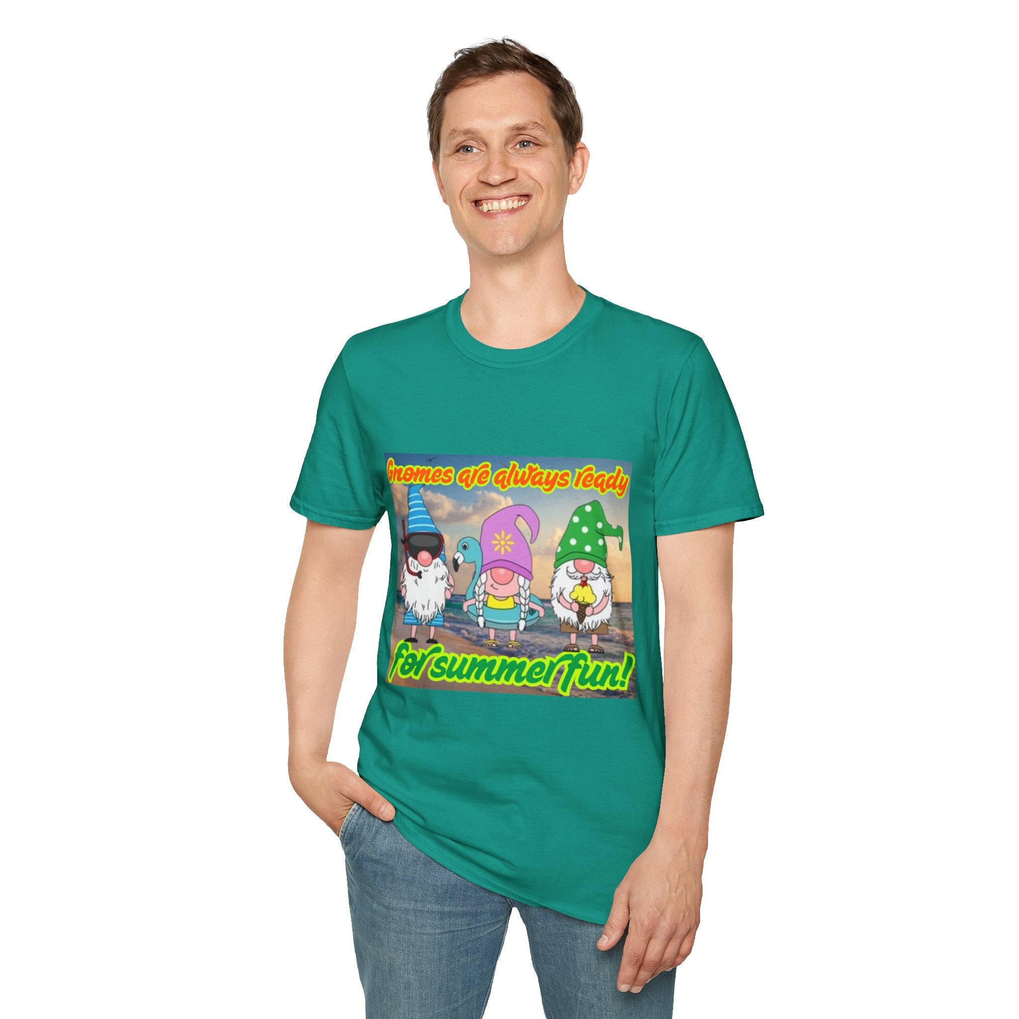 Gnomes Are Always Ready For Summer Fun! Unisex Softstyle T-Shirt