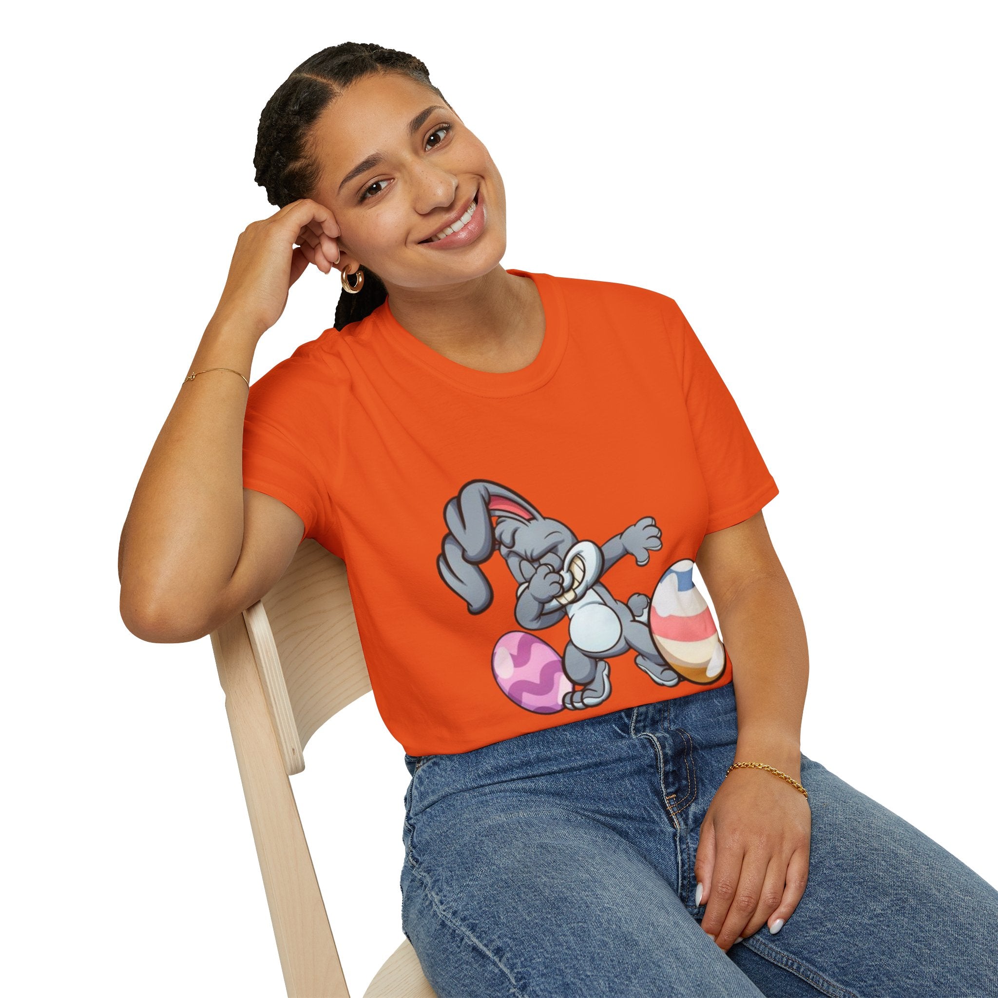Dabbing Easter Bunny Unisex Softstyle T-Shirt