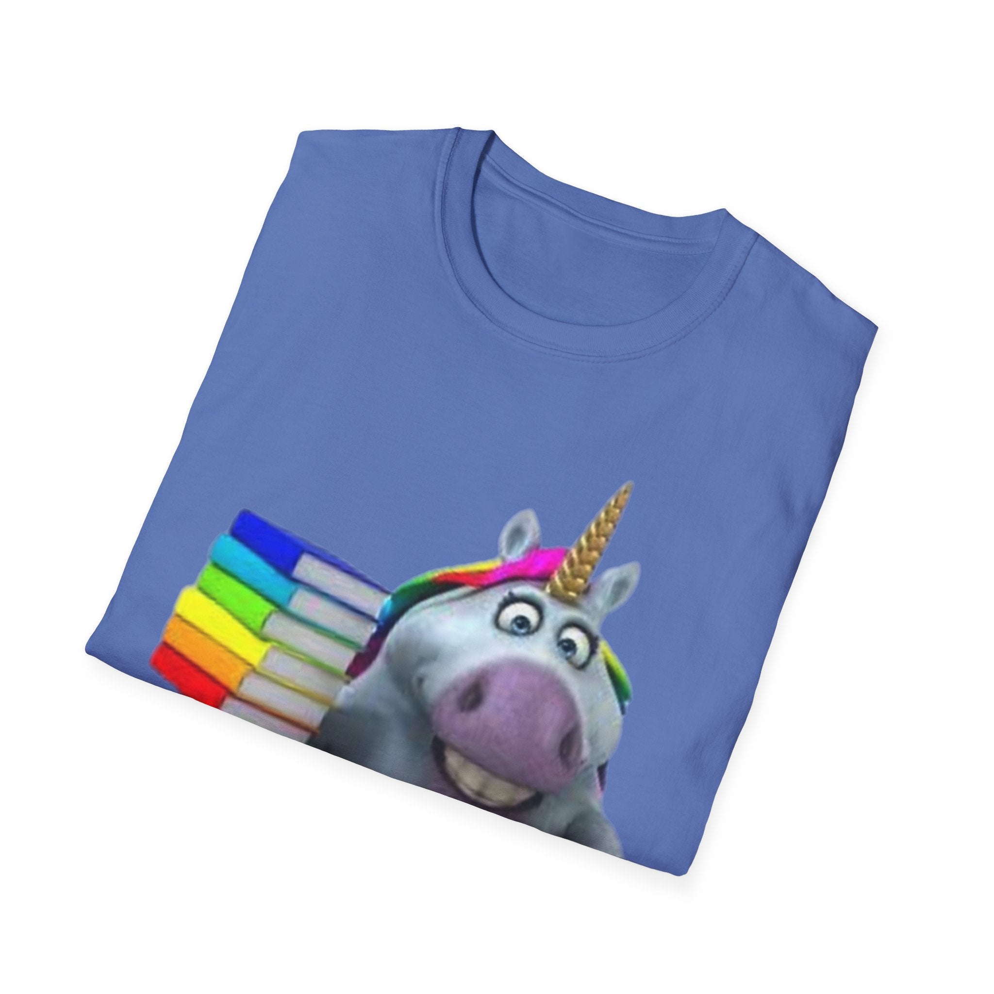 Unlocking Magic, One Book At A Time! Unicorn Unisex Softstyle T-Shirt