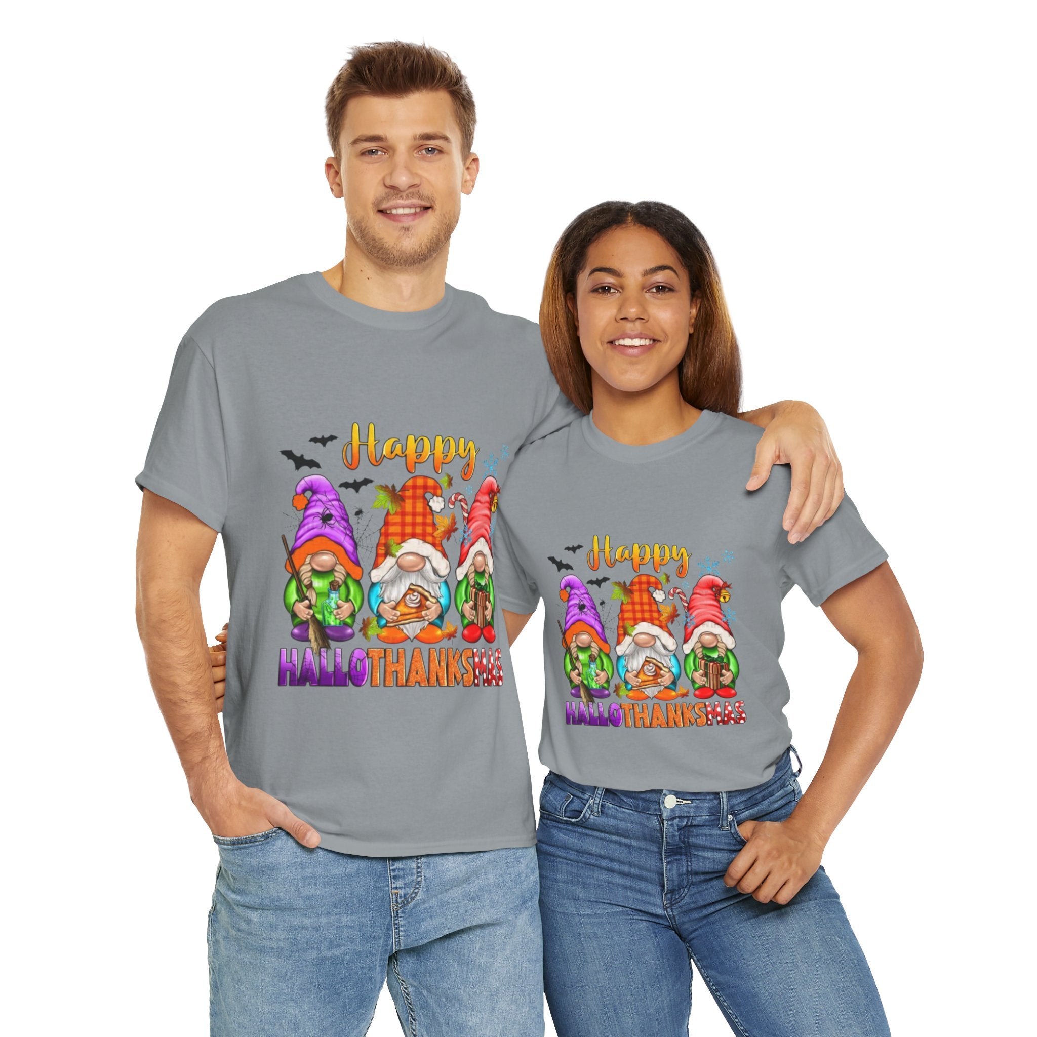 Happy Hallothanksmas Unisex Heavy Cotton T-Shirt