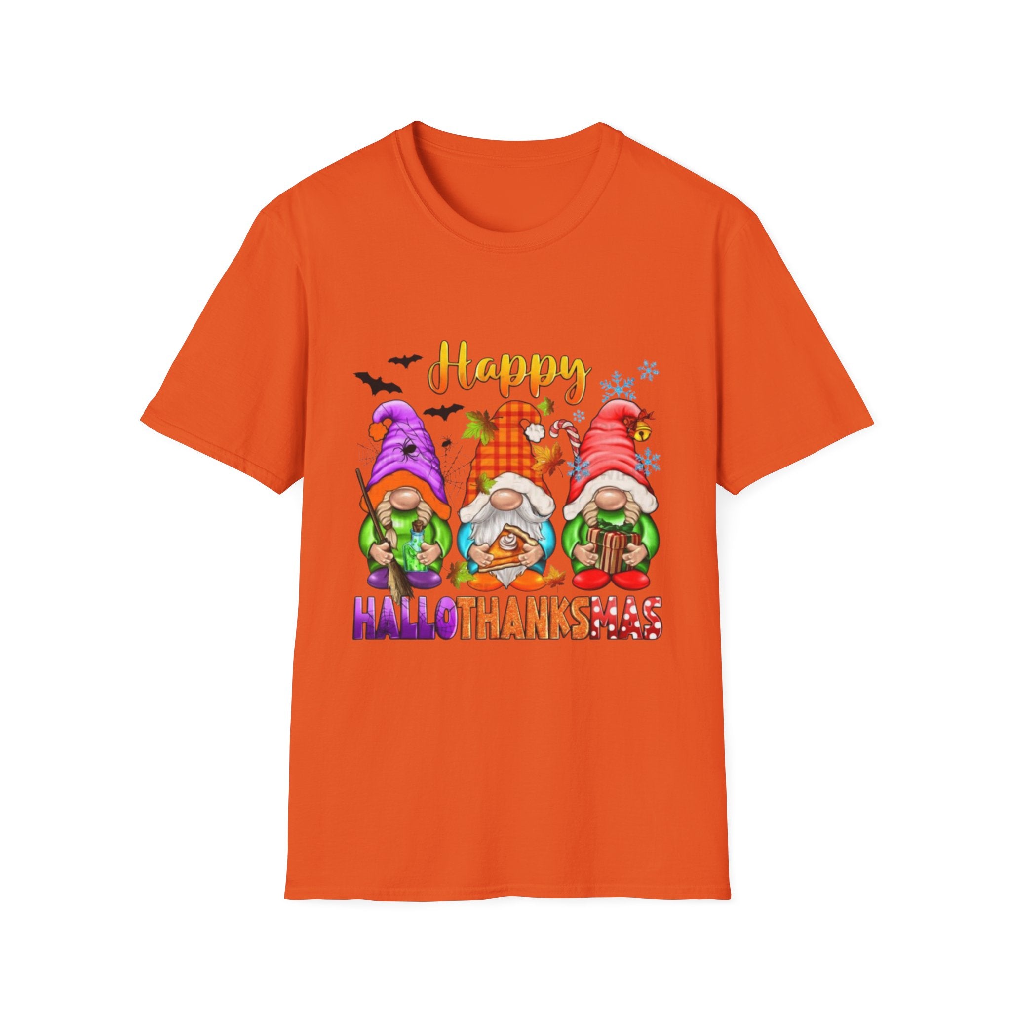 Happy Hallothanksmas Gnome Unisex Softstyle T-Shirt