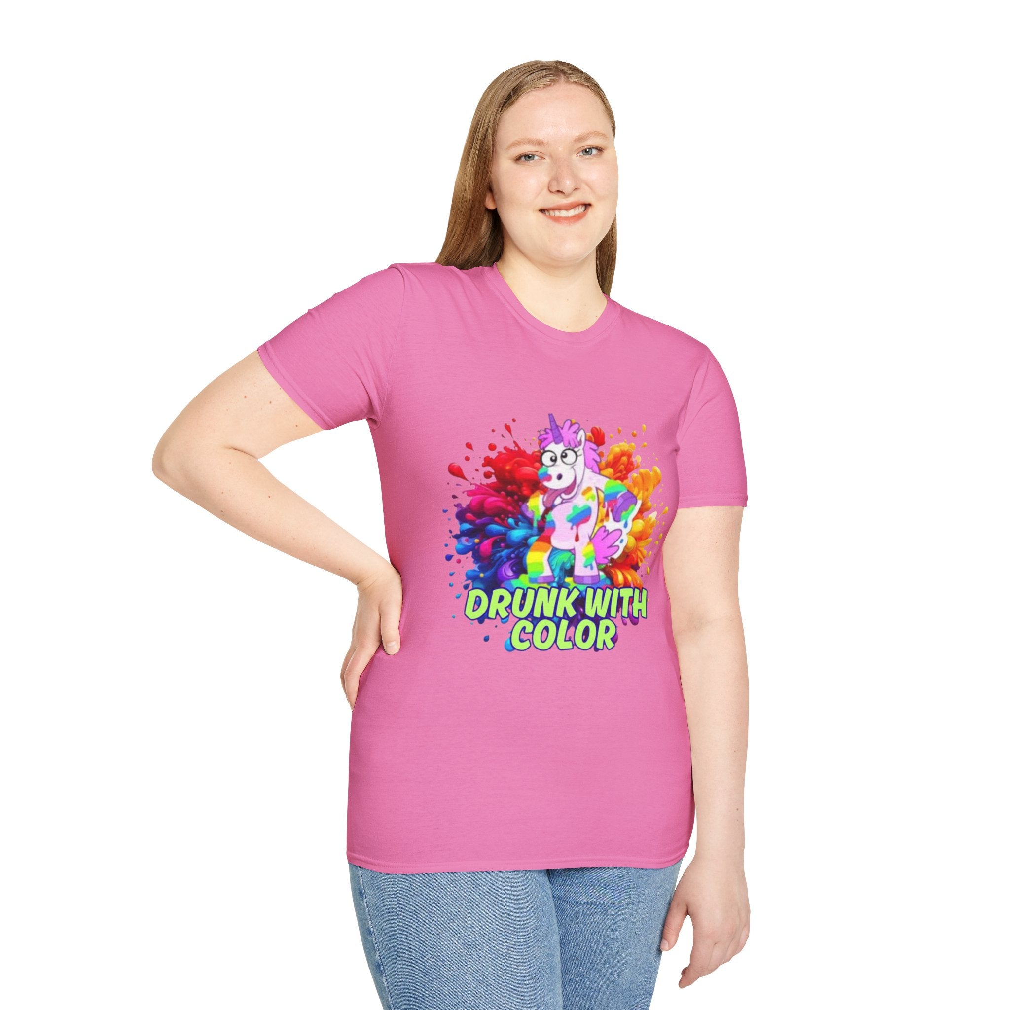 Drunk With Color Unicorn Unisex Softstyle T-Shirt