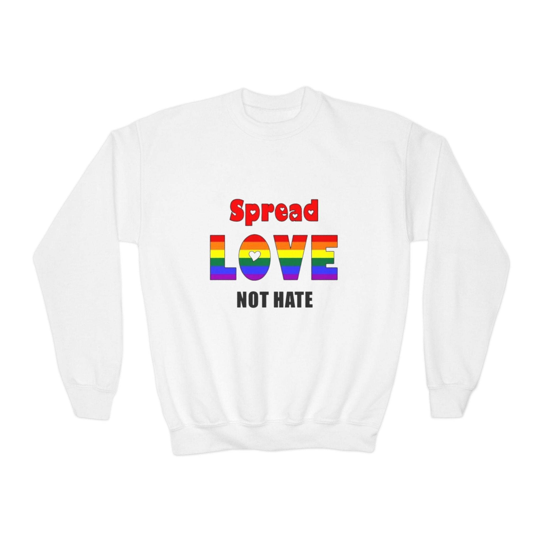 Spread Love Not Hate Youth Crewneck Sweatshirt