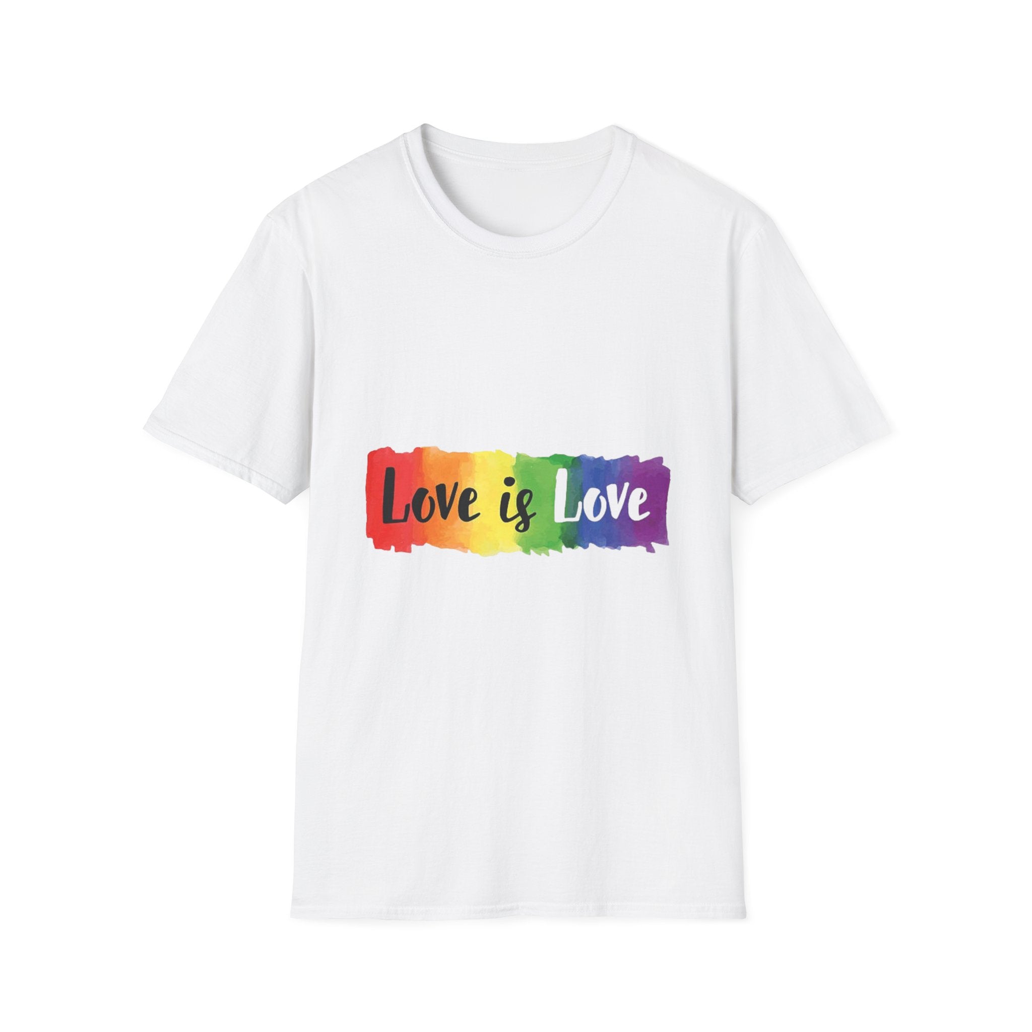 Rainbow Love is Love Unisex Softstyle T-Shirt