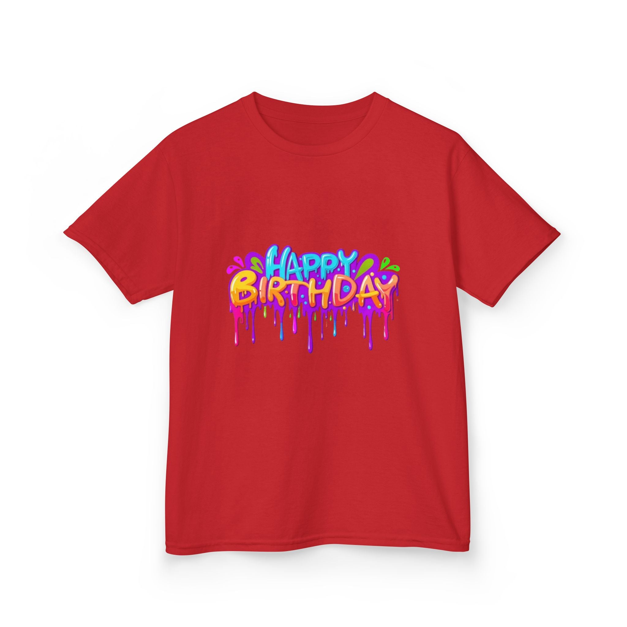 Happy Birthday Kids Heavy Cotton™ Short Sleeve T-Shirt Personalize It!