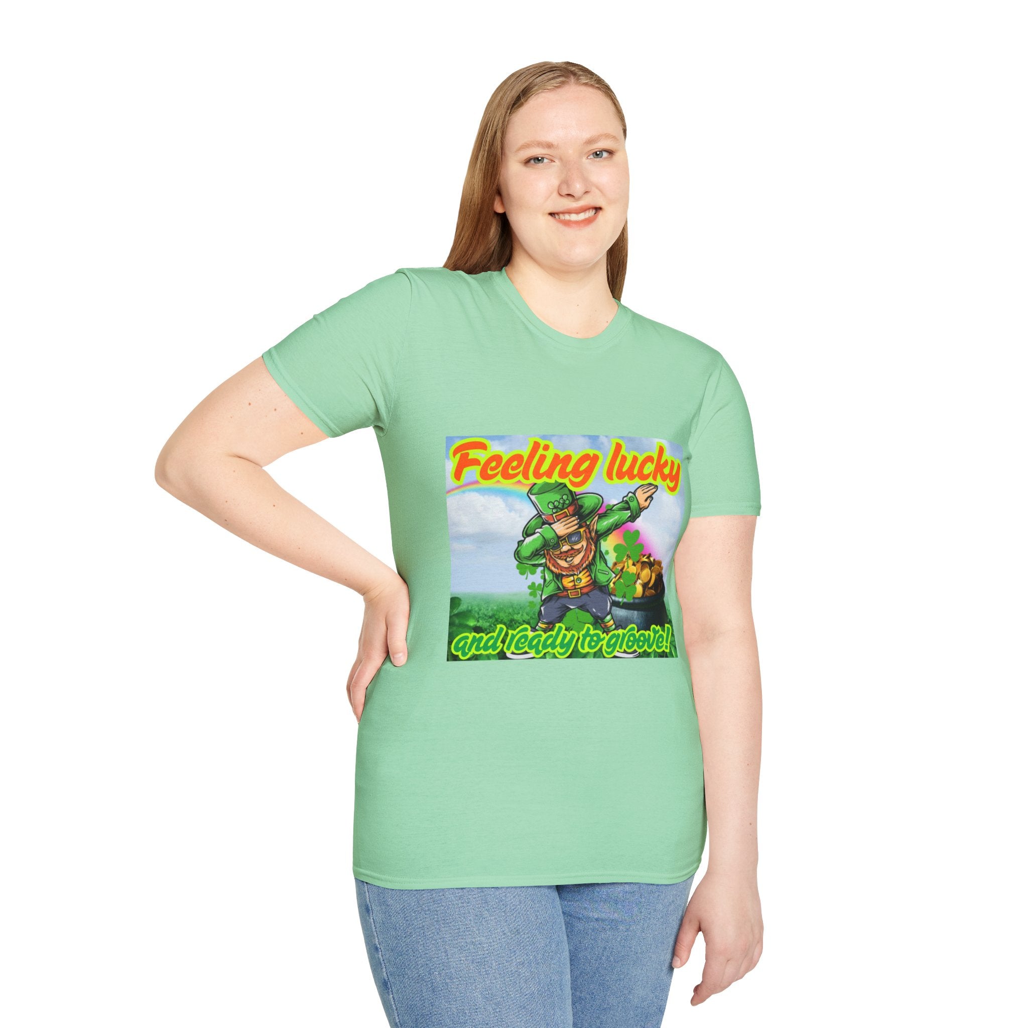 Feeling Lucky And Ready To Groove! Unisex Softstyle T-Shirt
