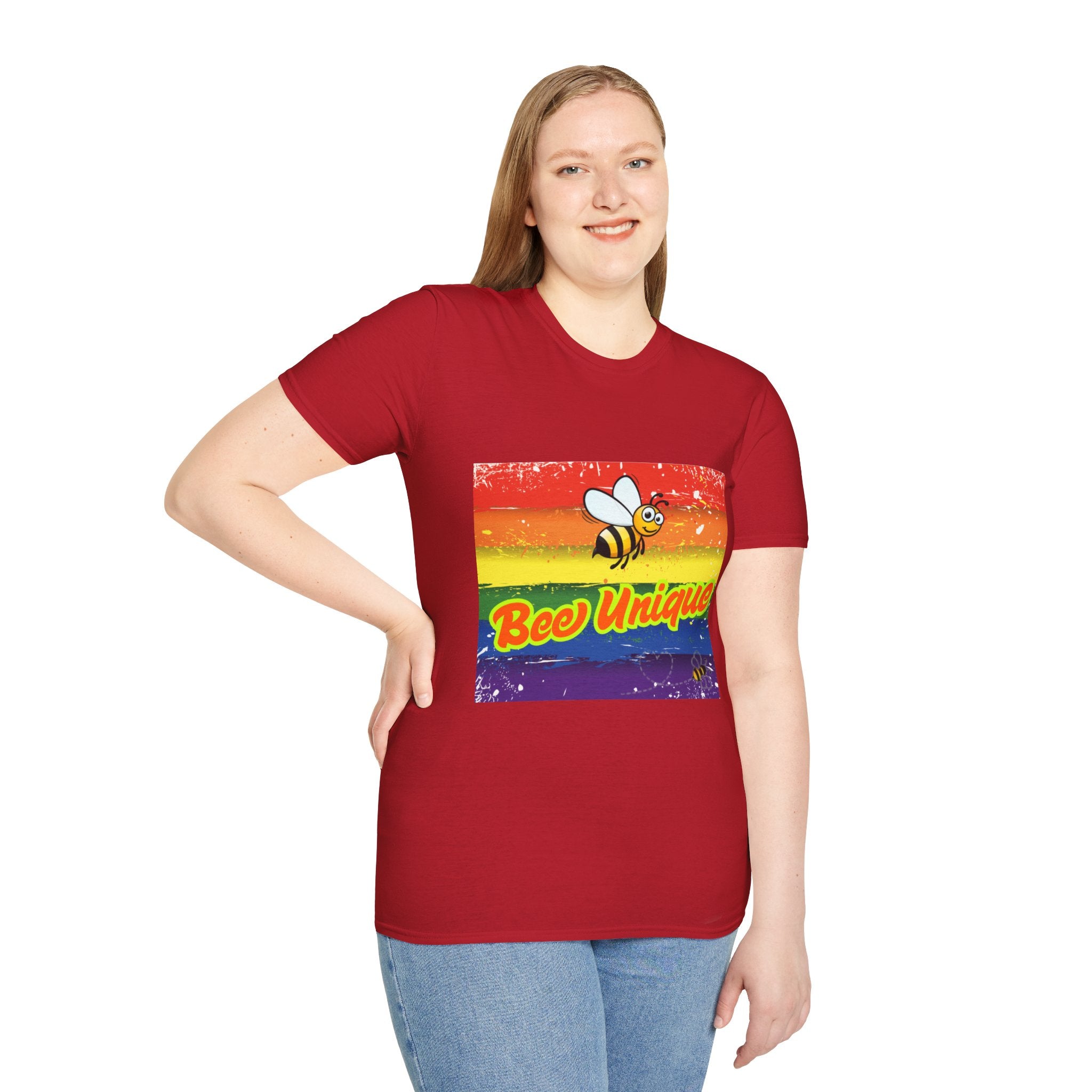 Bee Unique Rainbow Unisex Softstyle T-Shirt